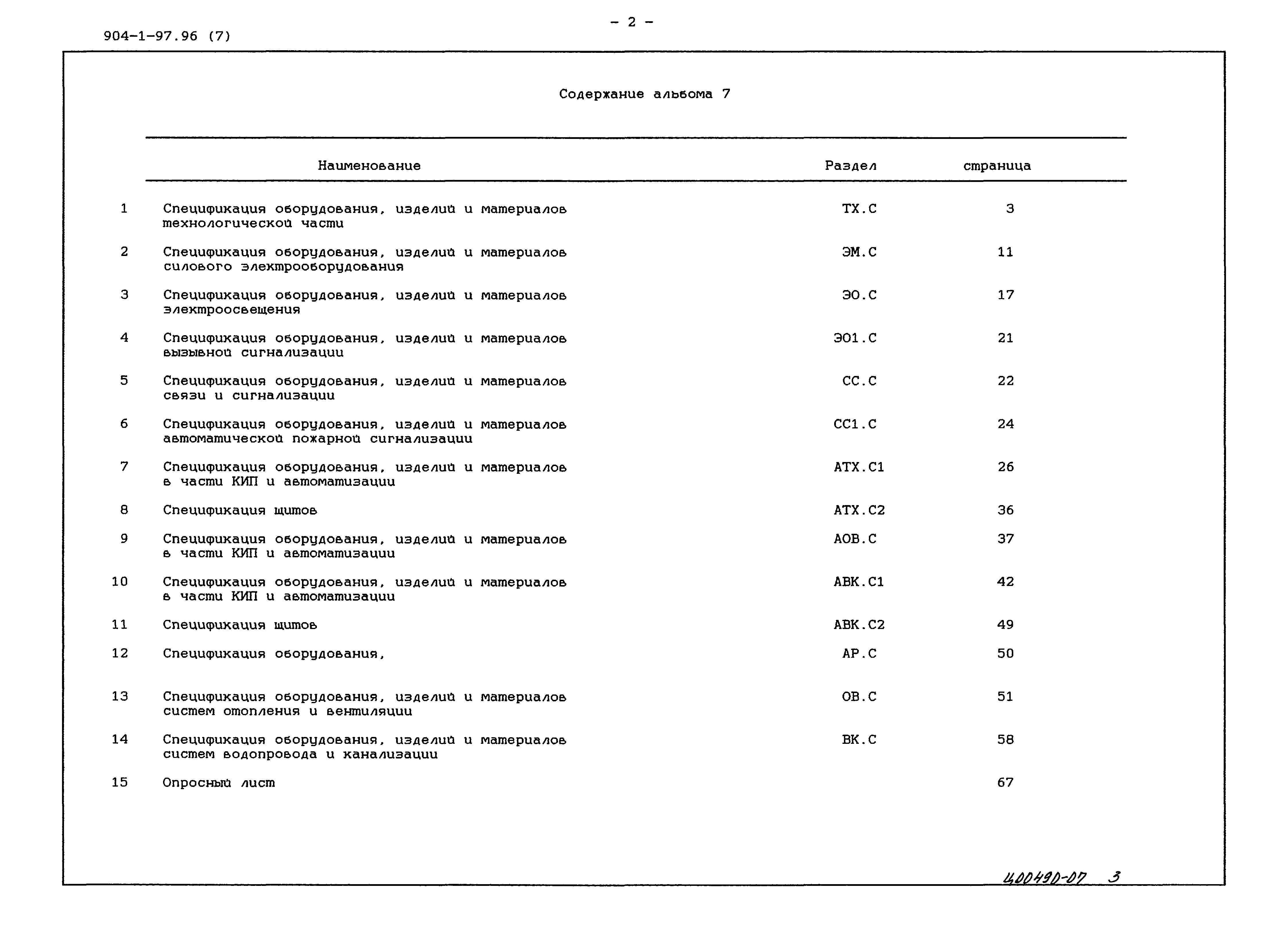 Типовой проект 904-1-97.96