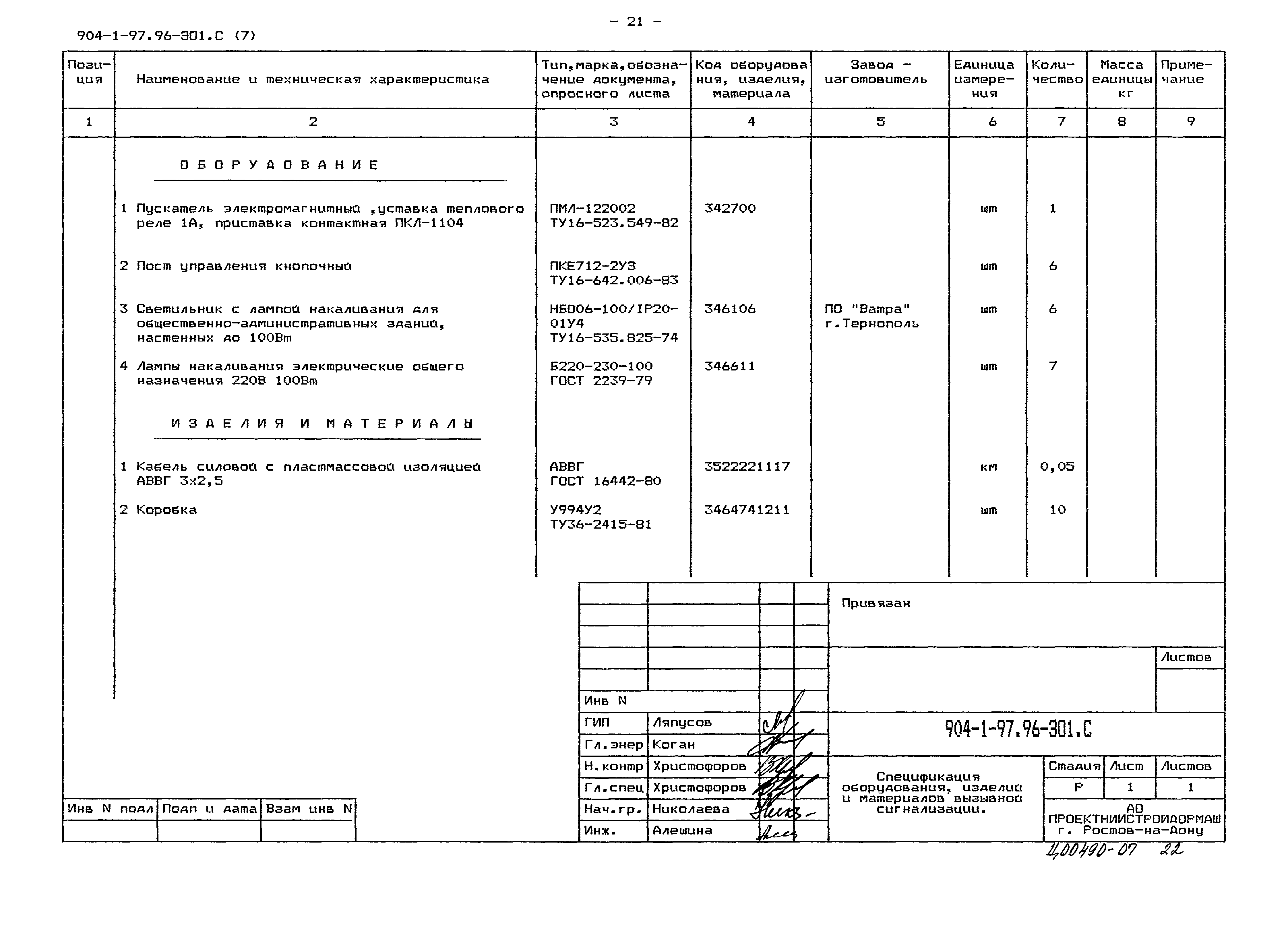Типовой проект 904-1-97.96