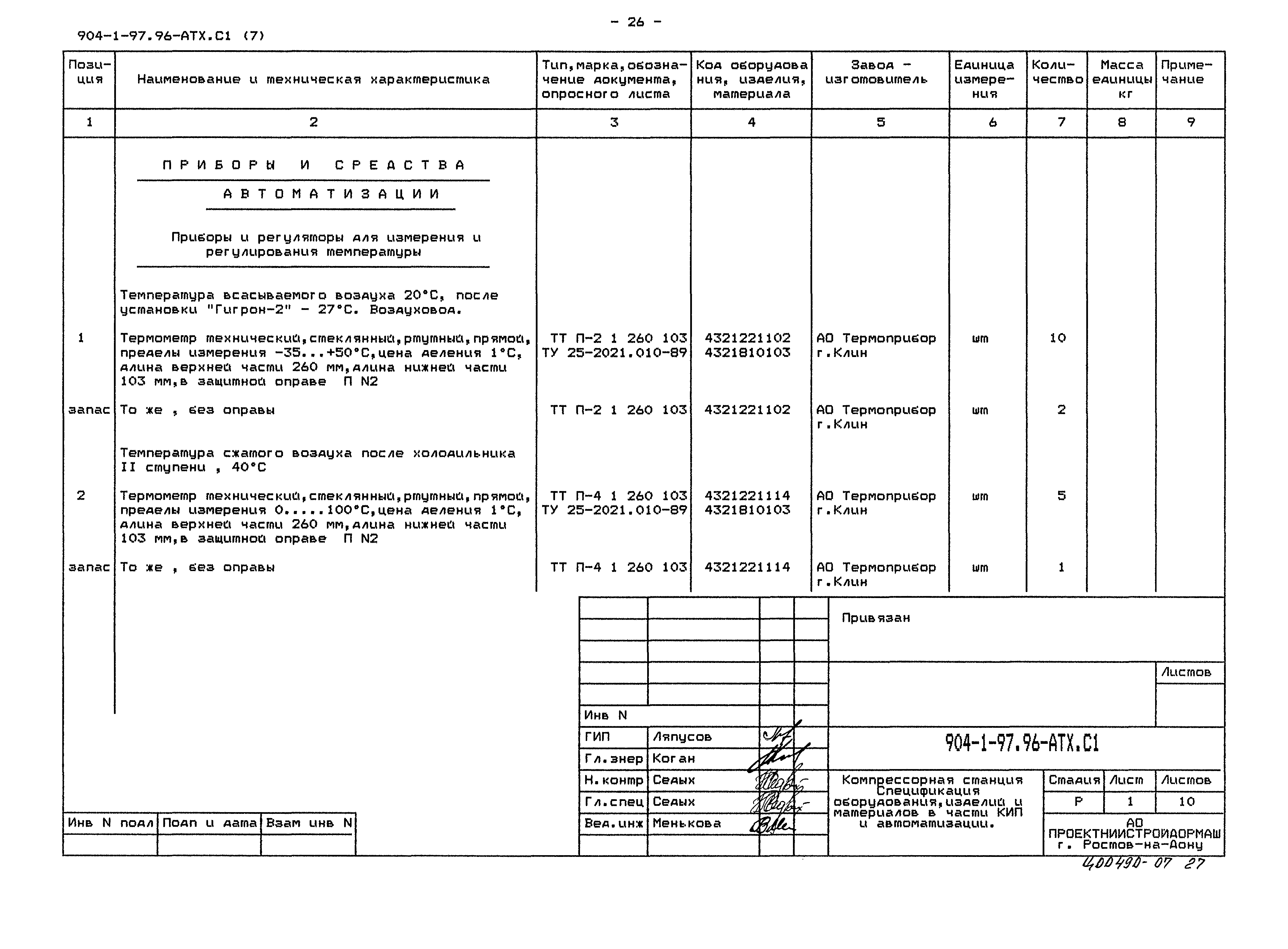 Типовой проект 904-1-97.96