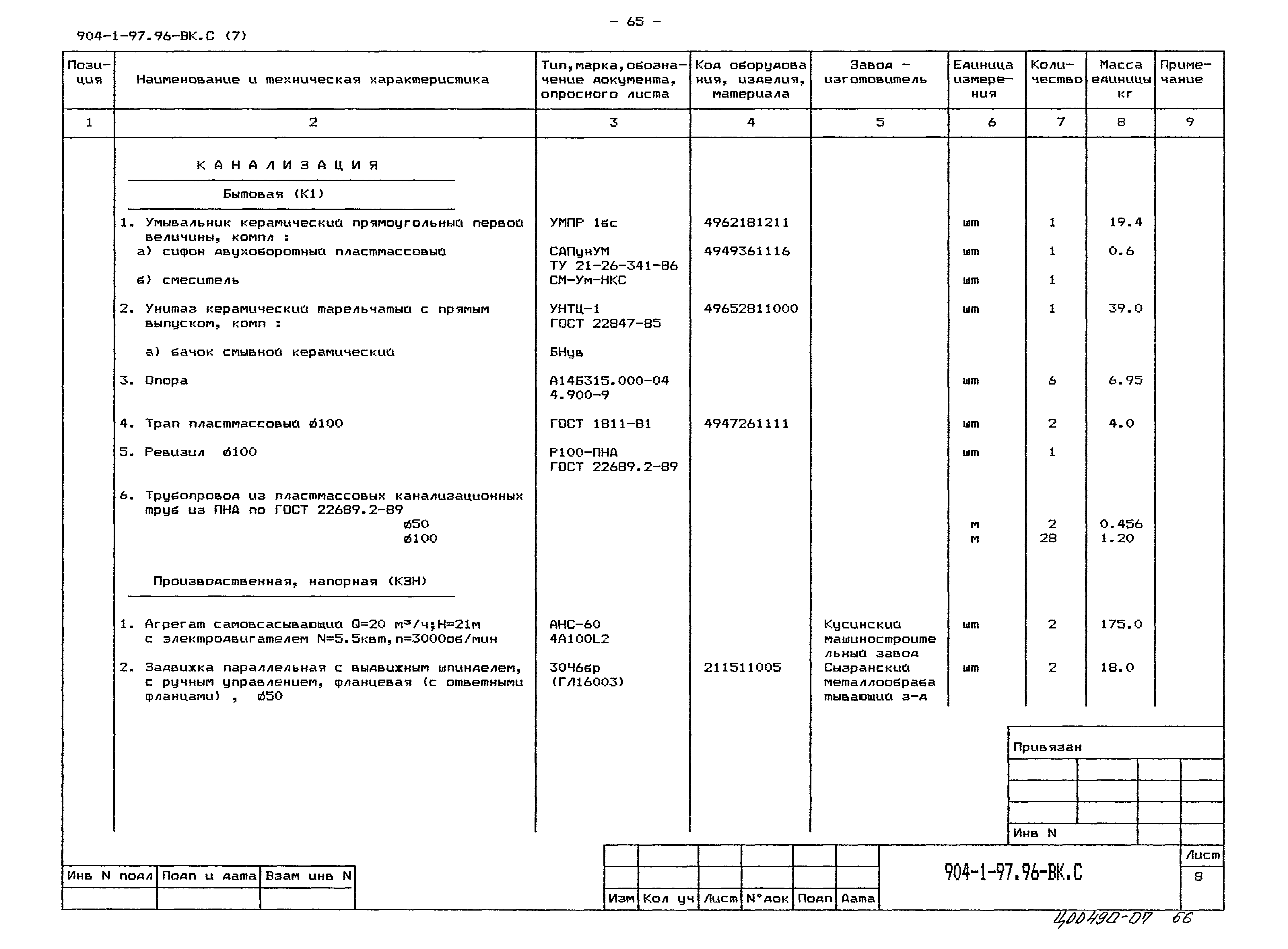Типовой проект 904-1-97.96