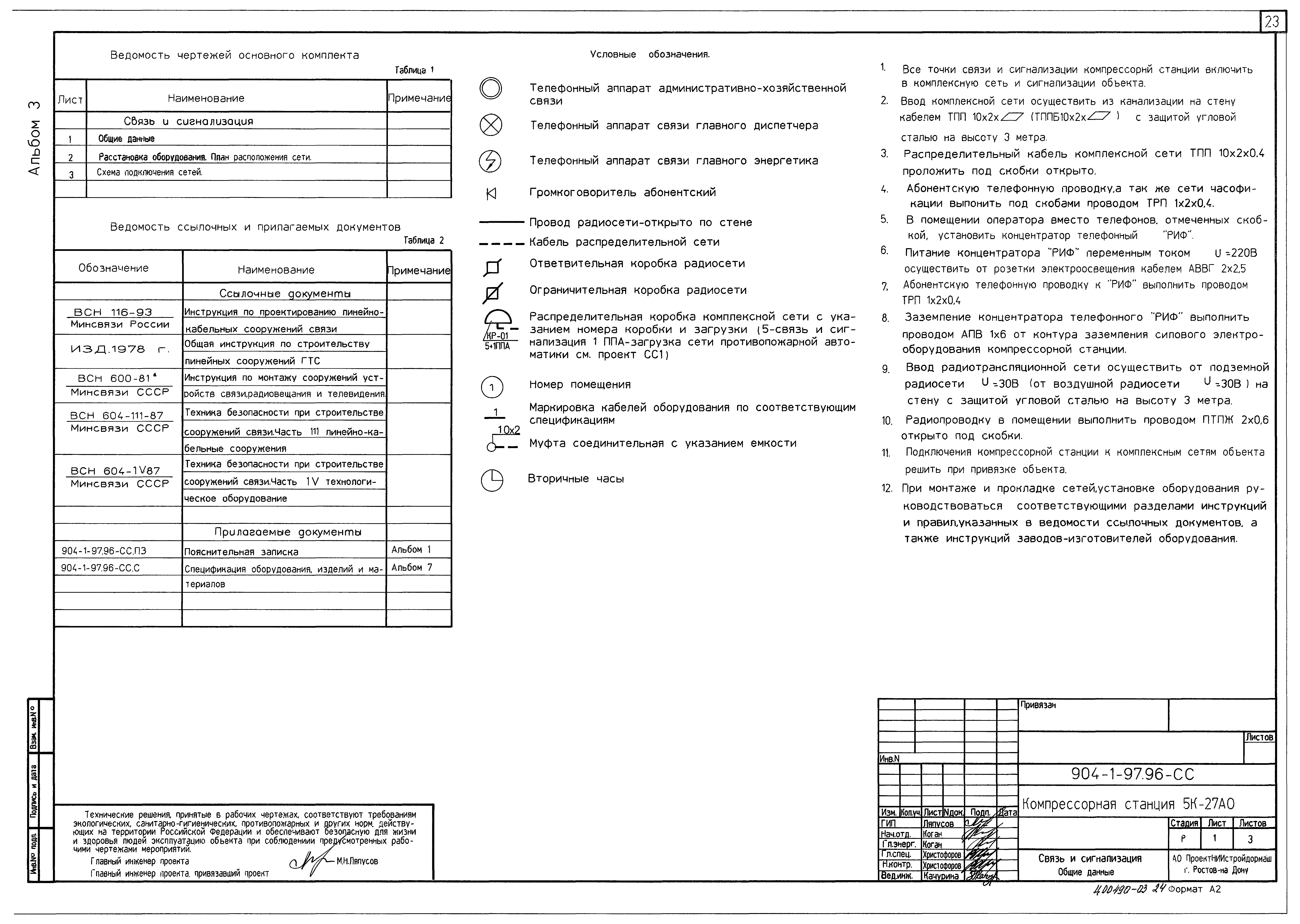 Типовой проект 904-1-97.96