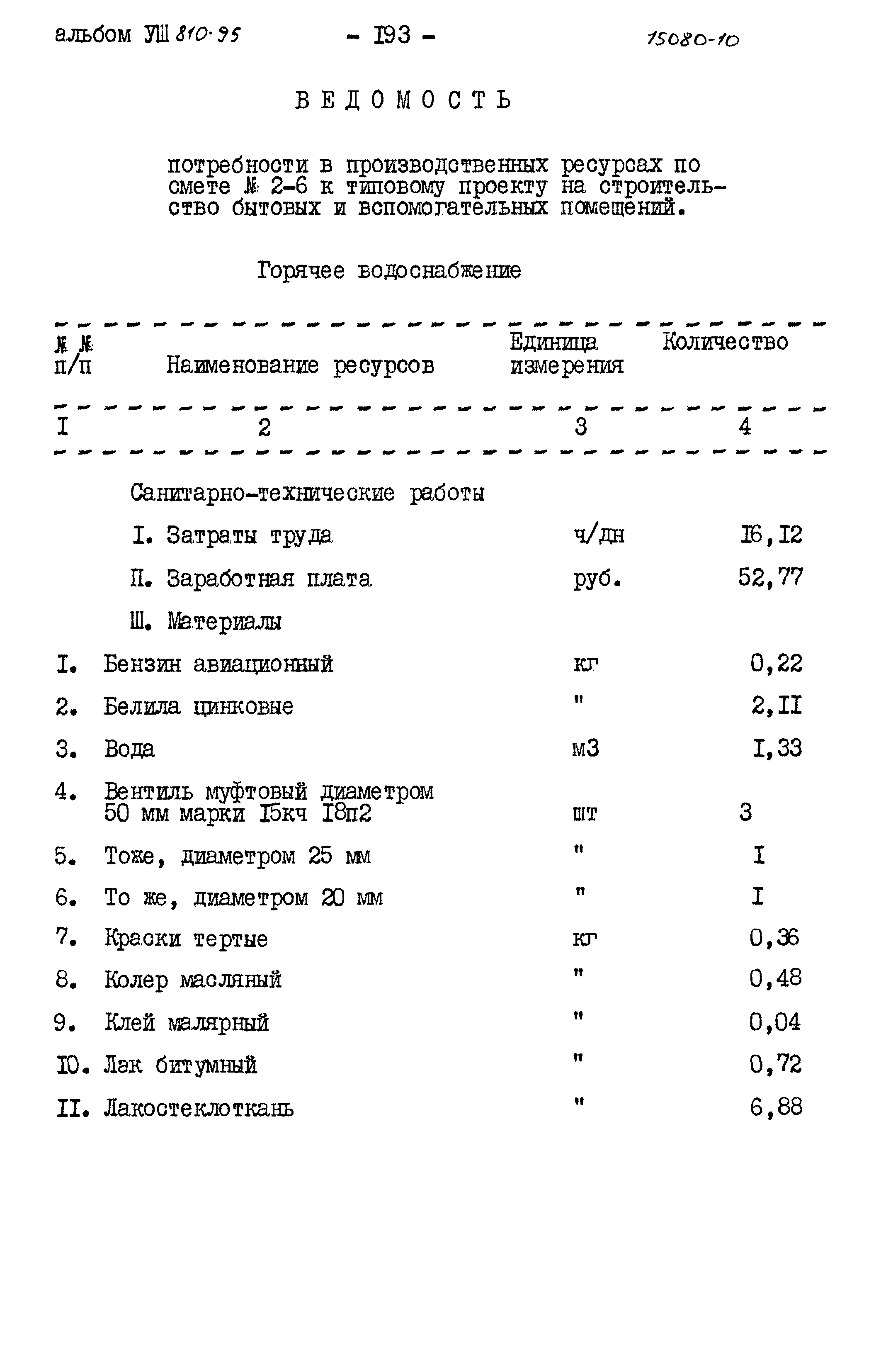 Типовой проект 810-95