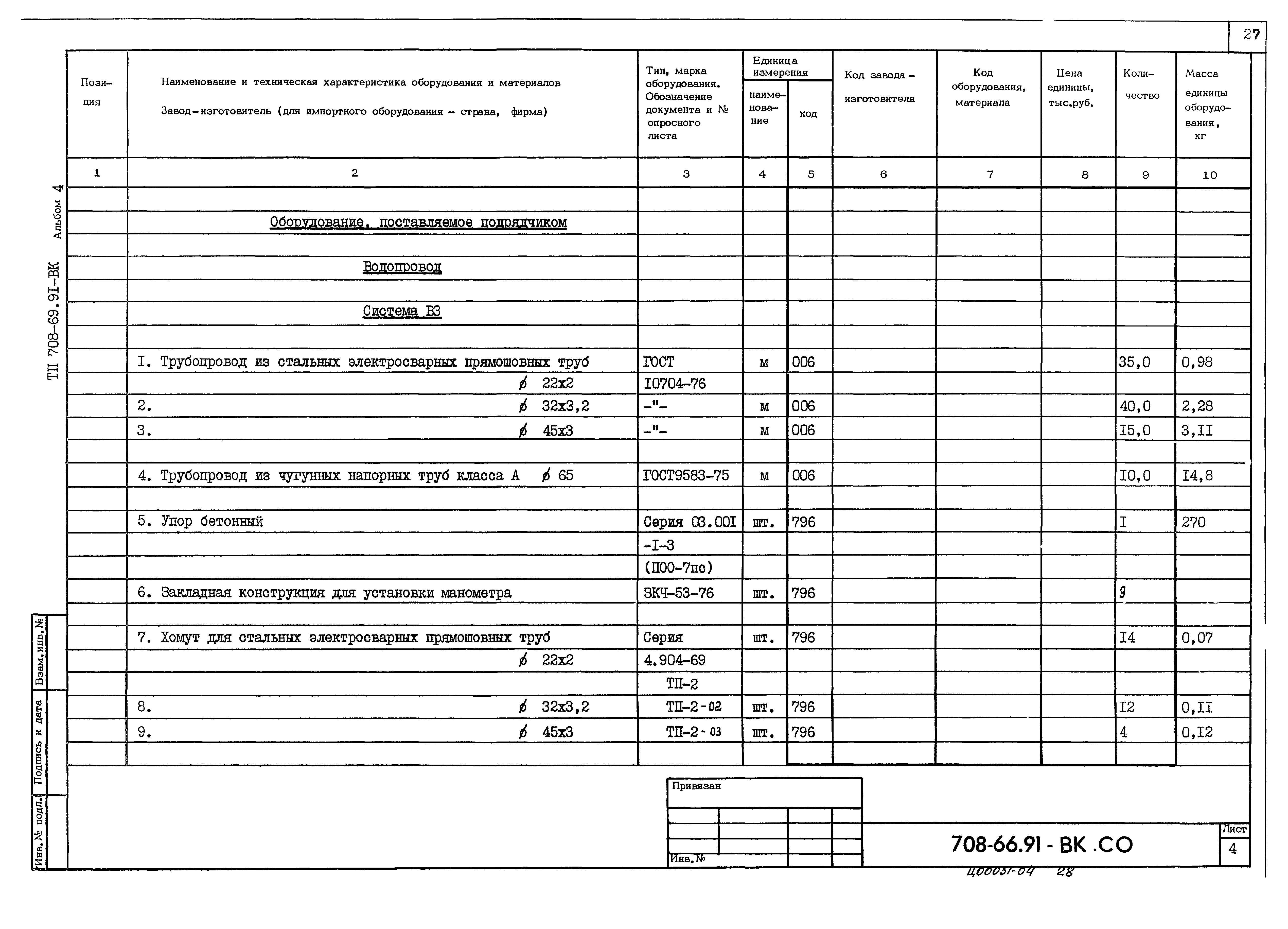 Типовой проект 708-66.91