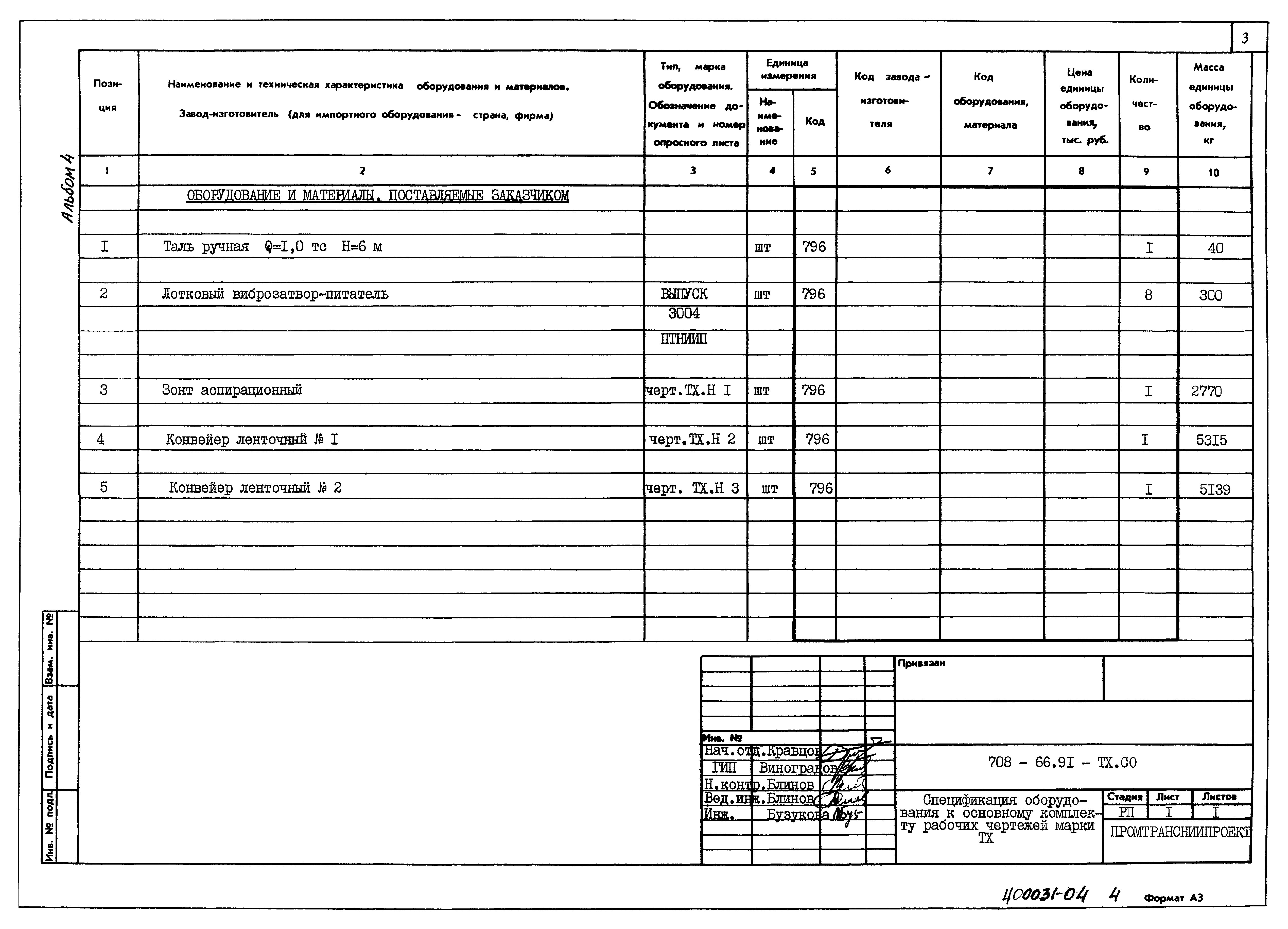 Типовой проект 708-66.91