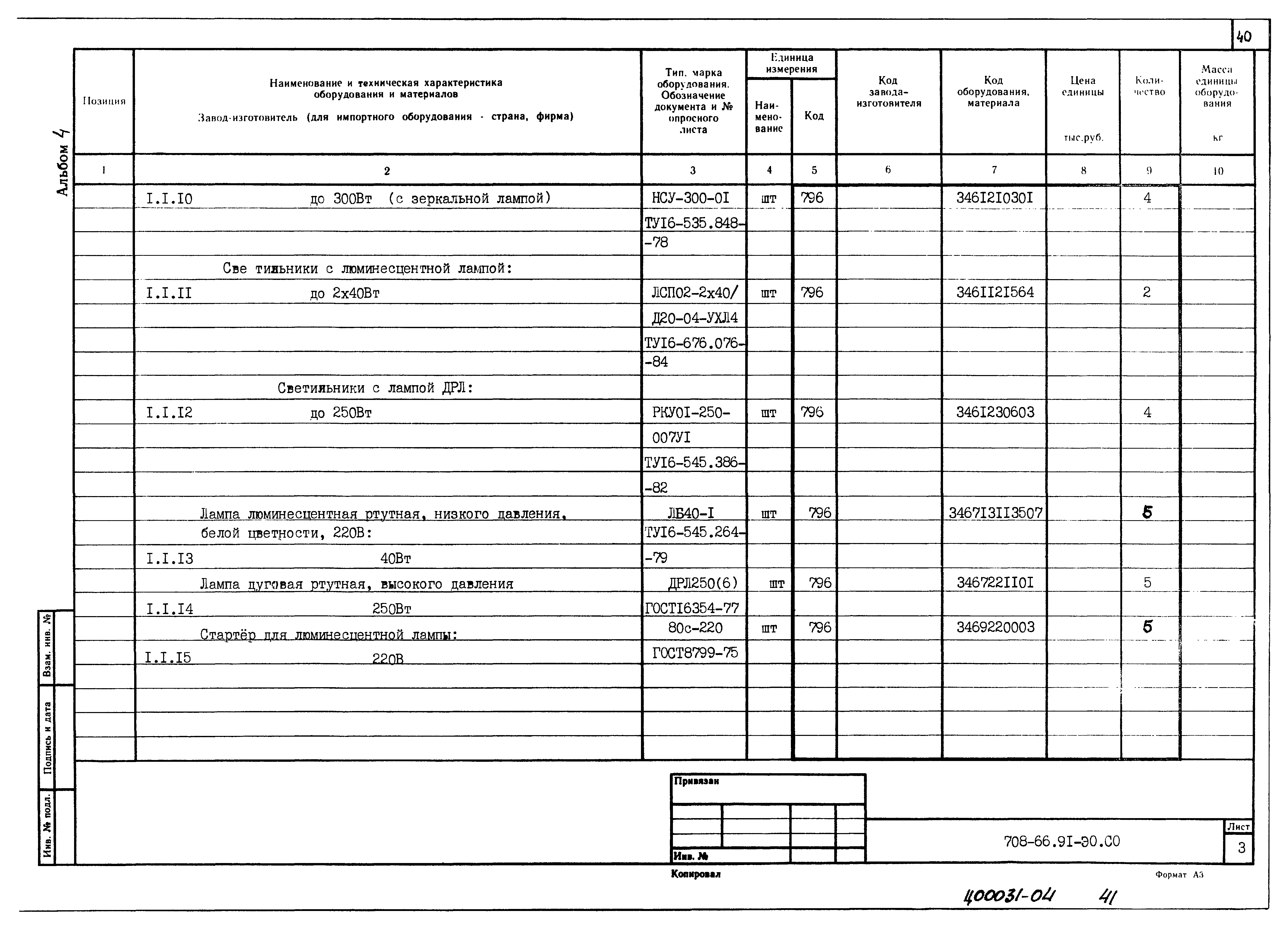 Типовой проект 708-66.91