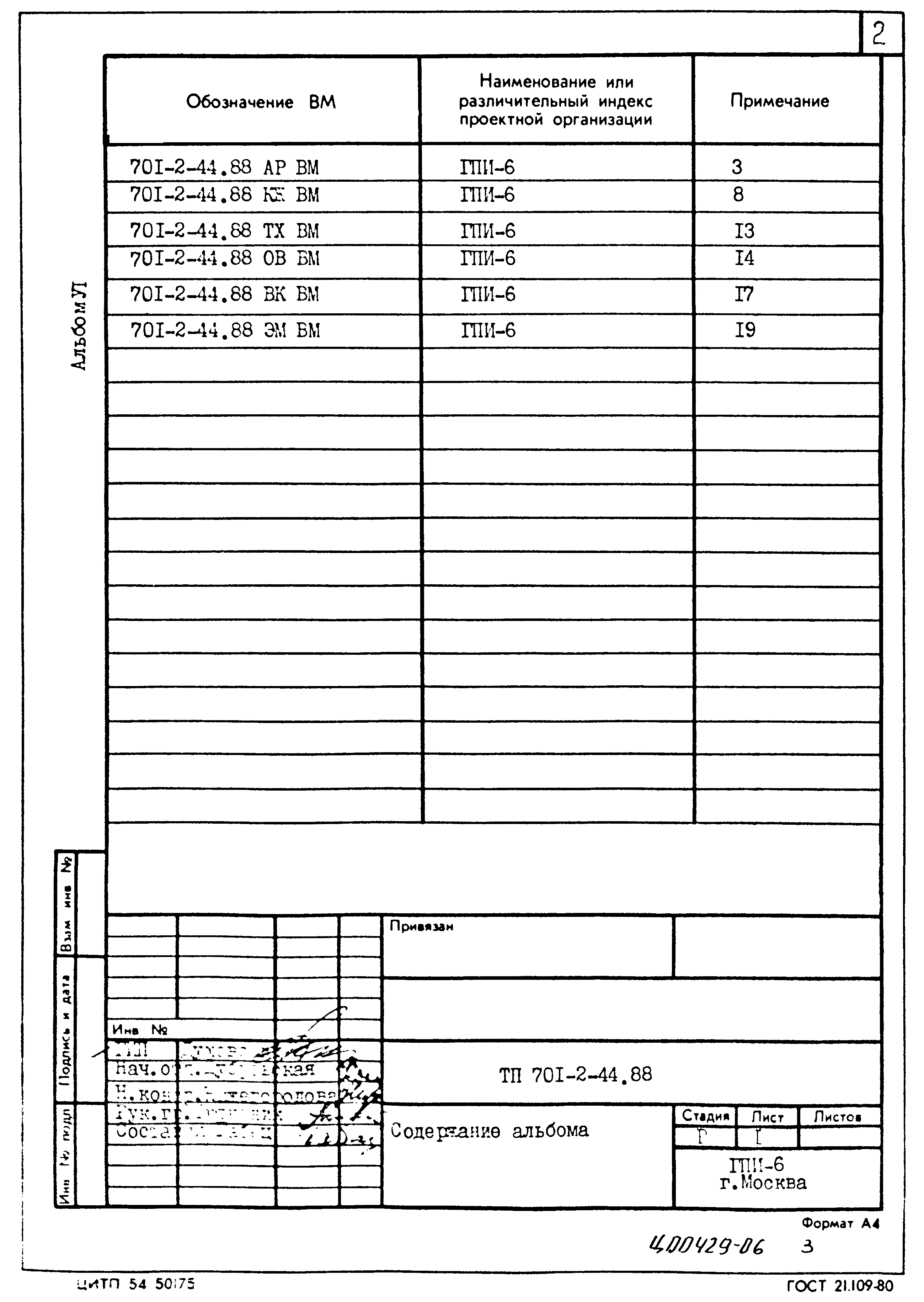 Типовой проект 701-2-44.88