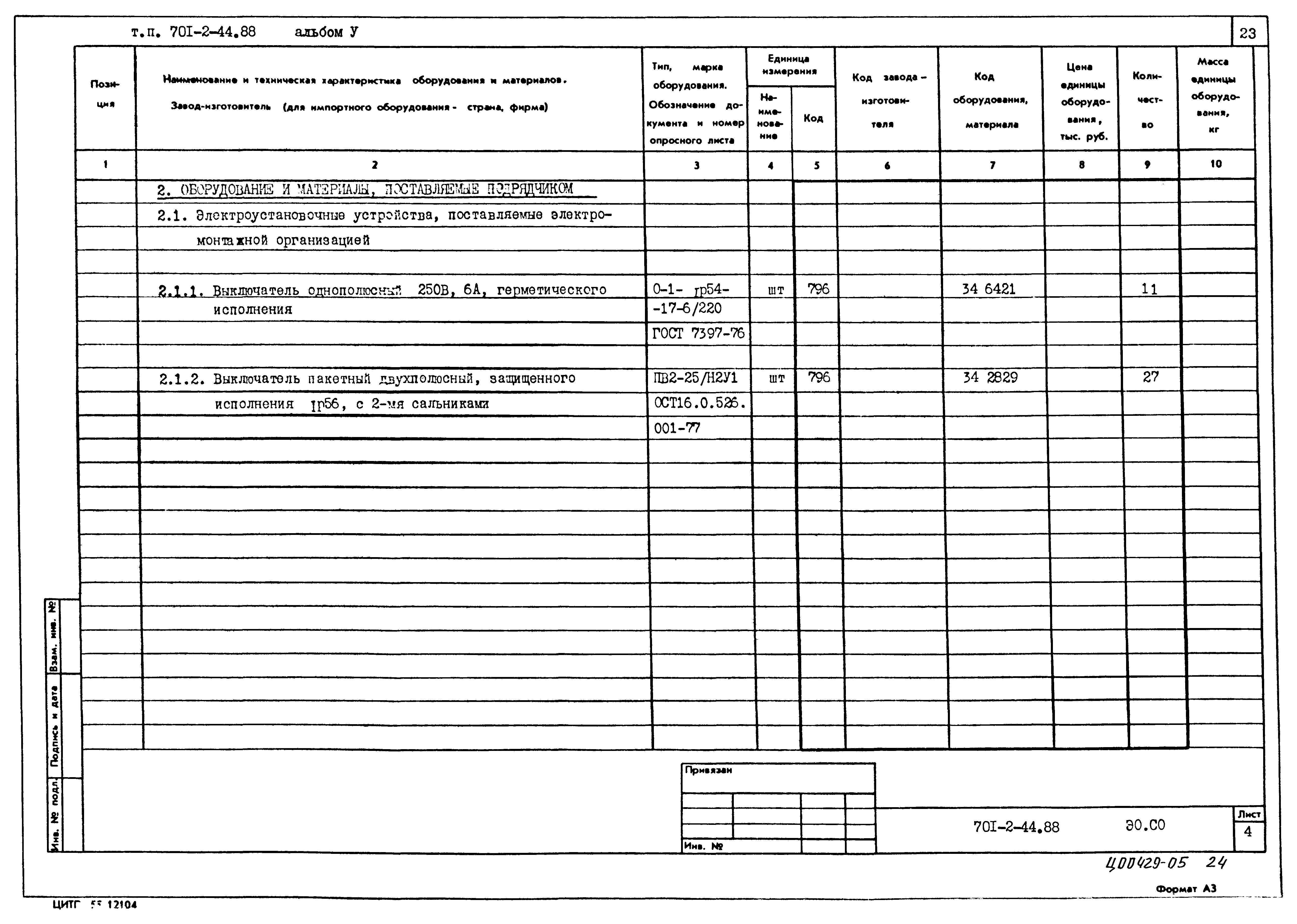 Типовой проект 701-2-44.88
