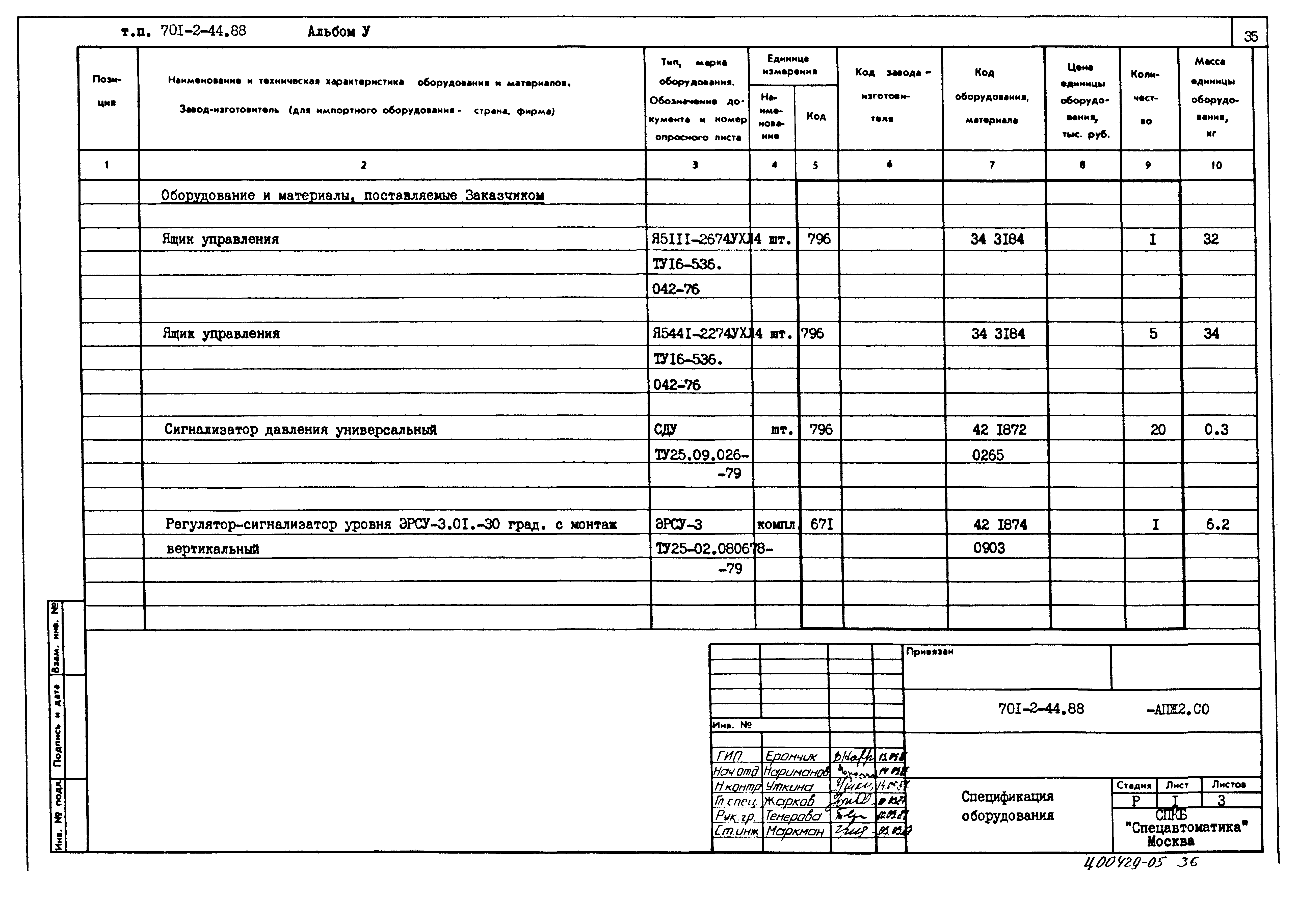 Типовой проект 701-2-44.88
