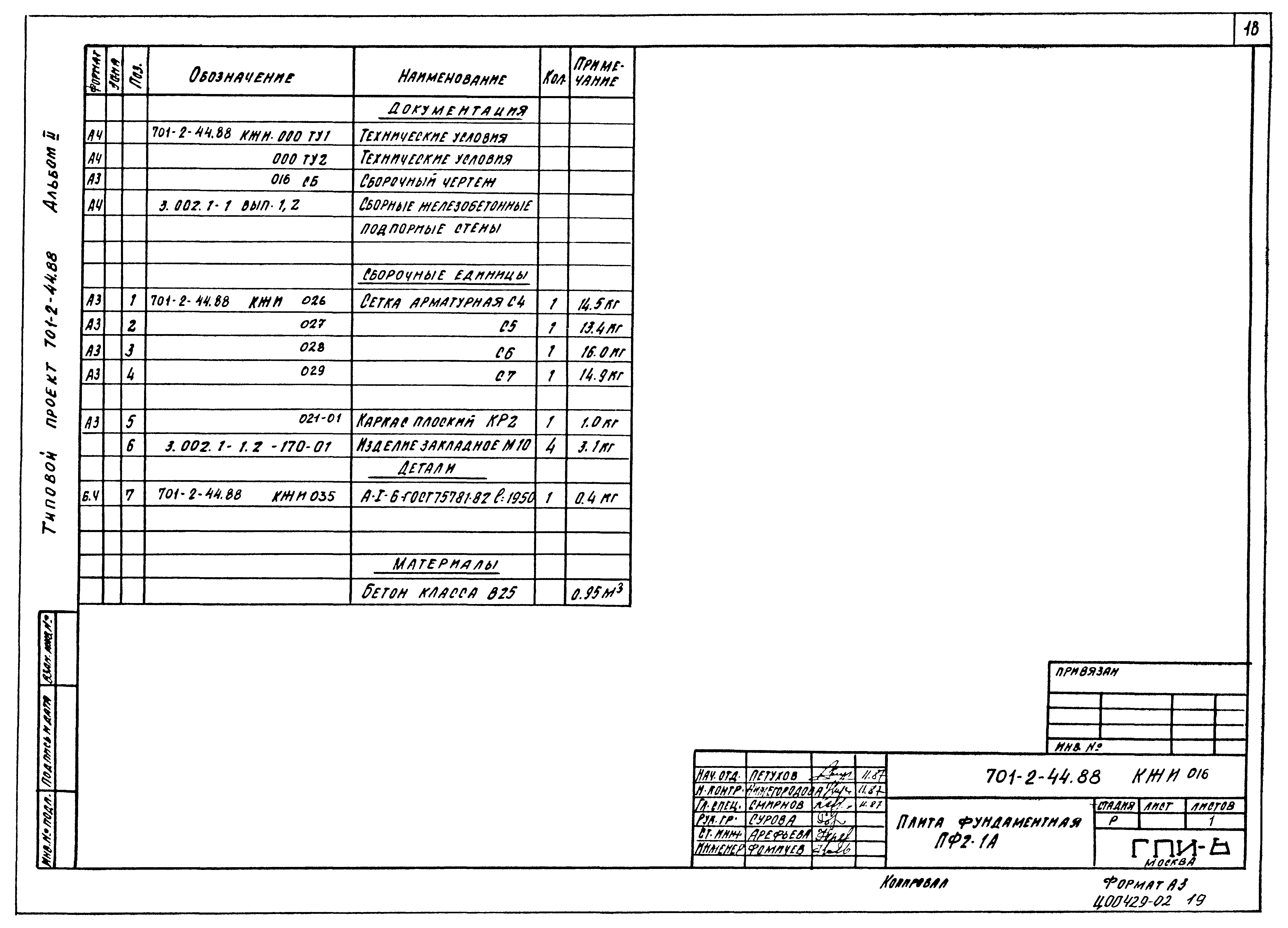 Типовой проект 701-2-44.88