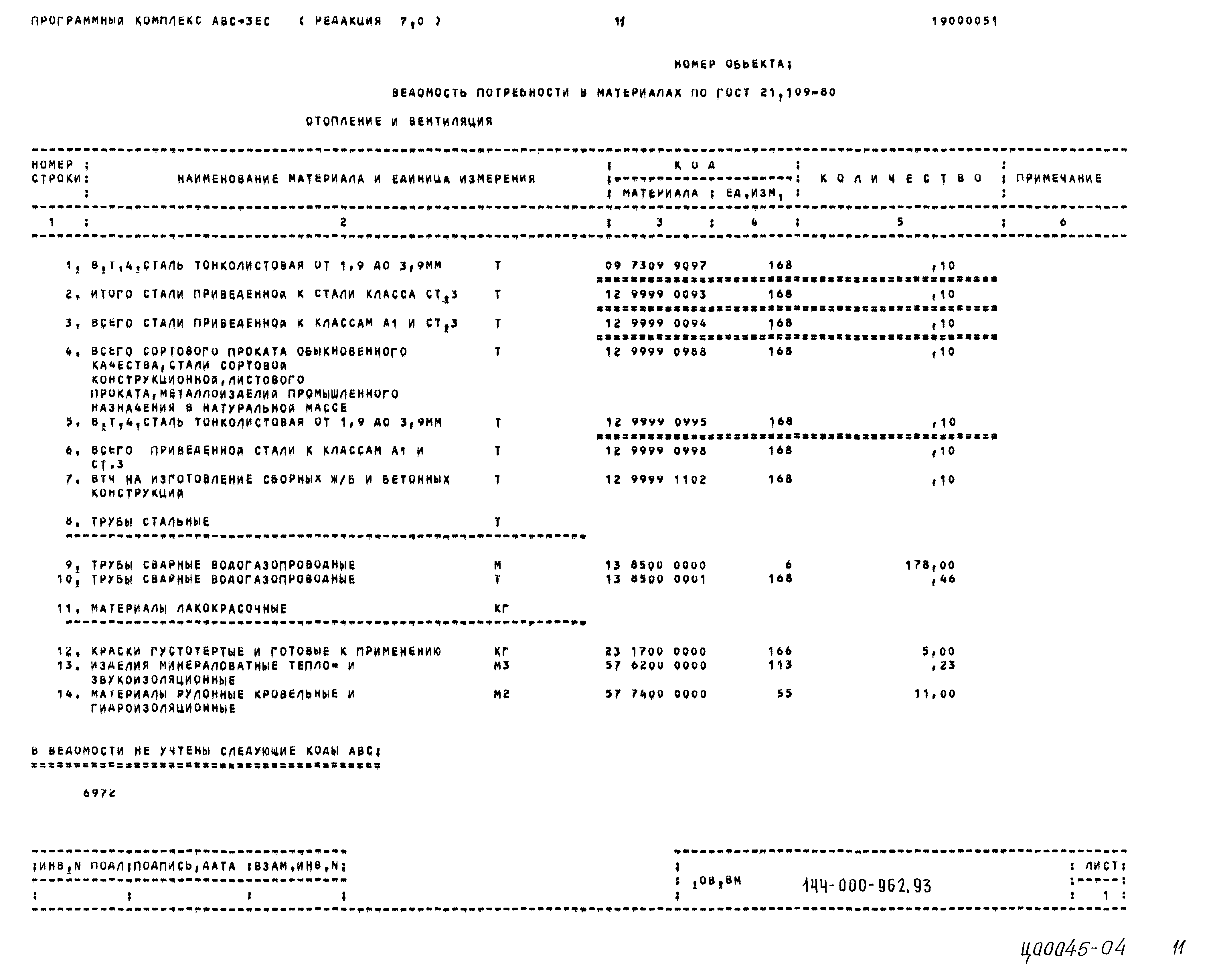 Типовой проект 144-000-962.93