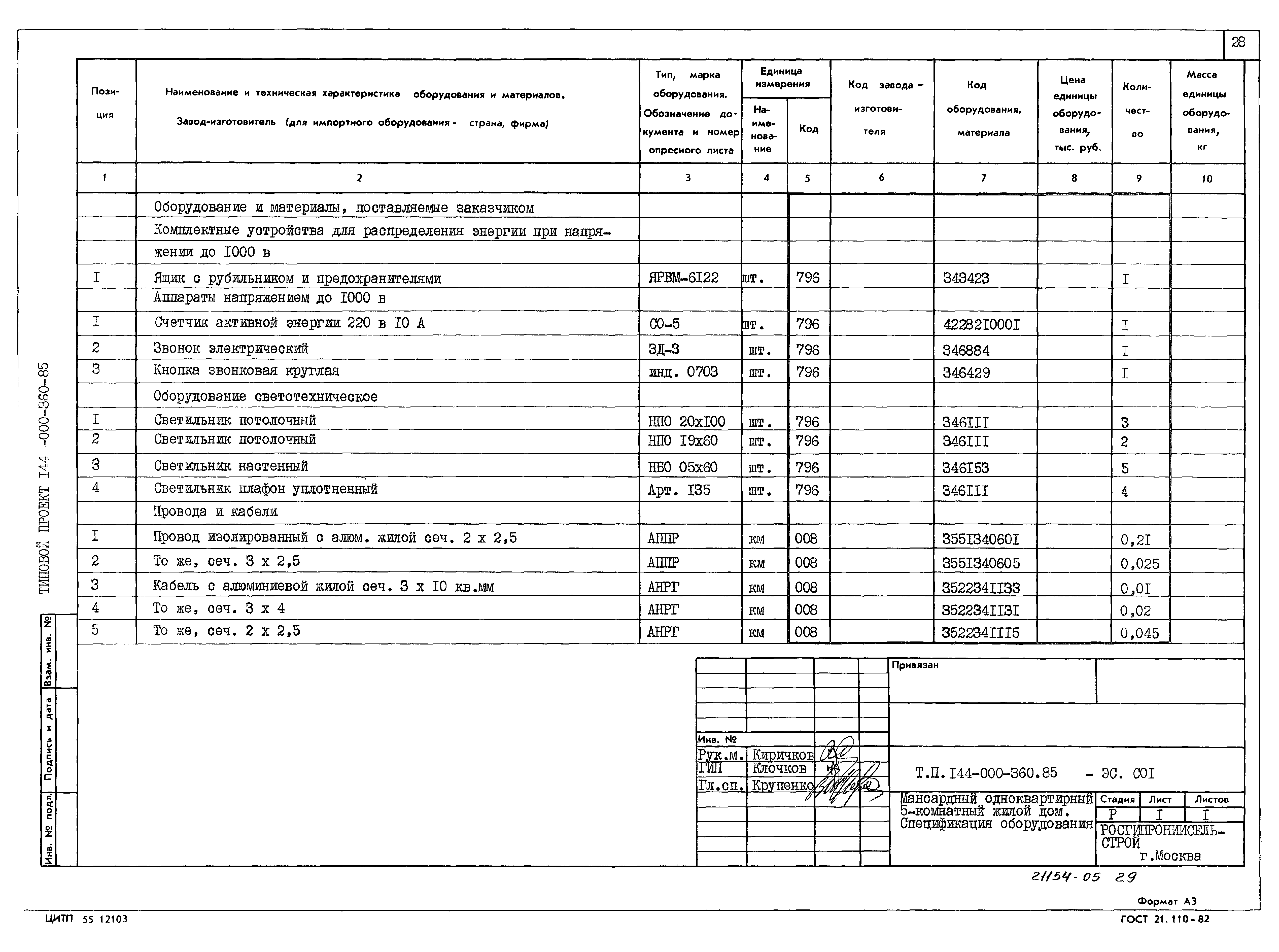 Типовой проект 144-000-360.85