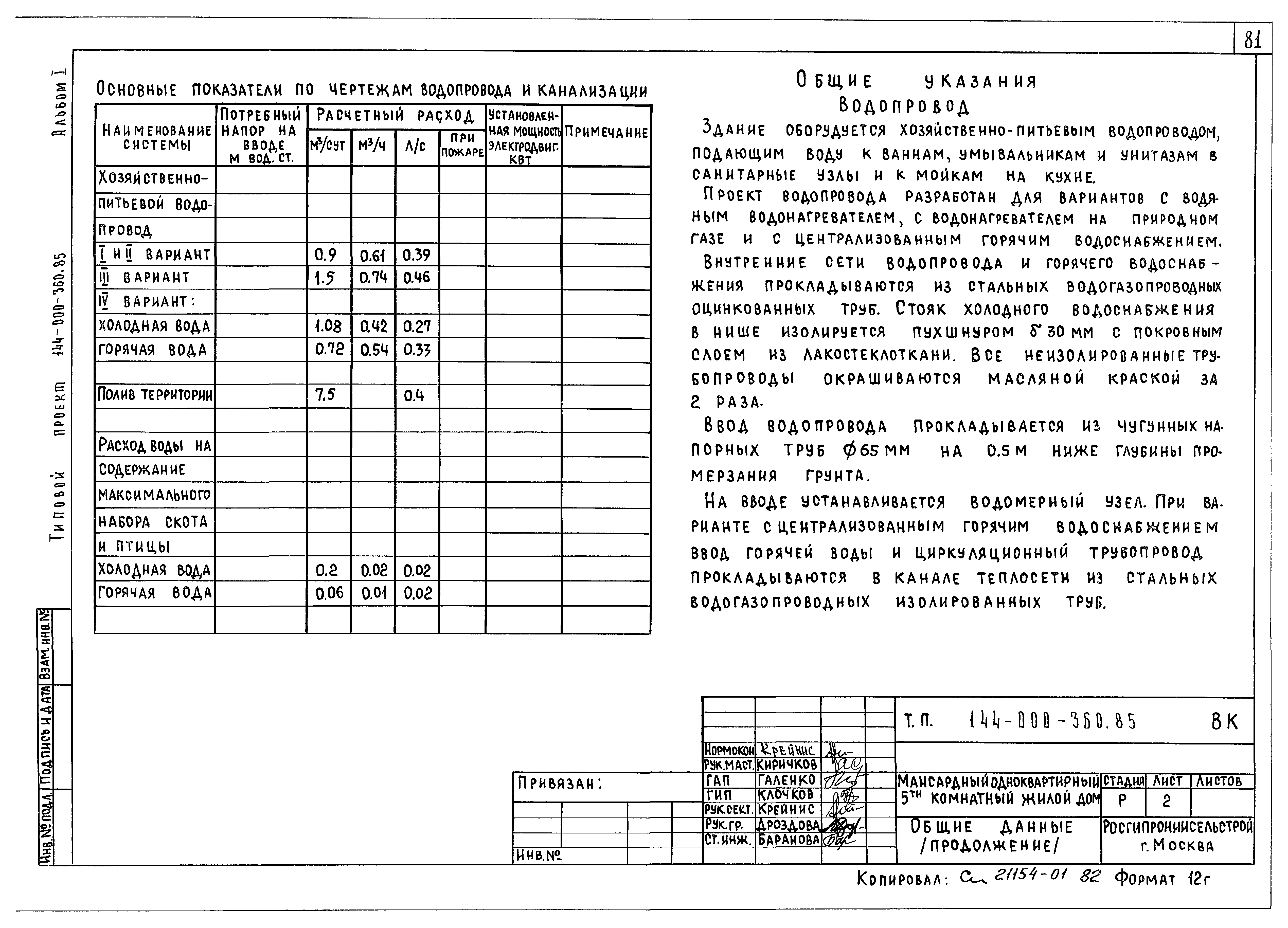 Типовой проект 144-000-360.85