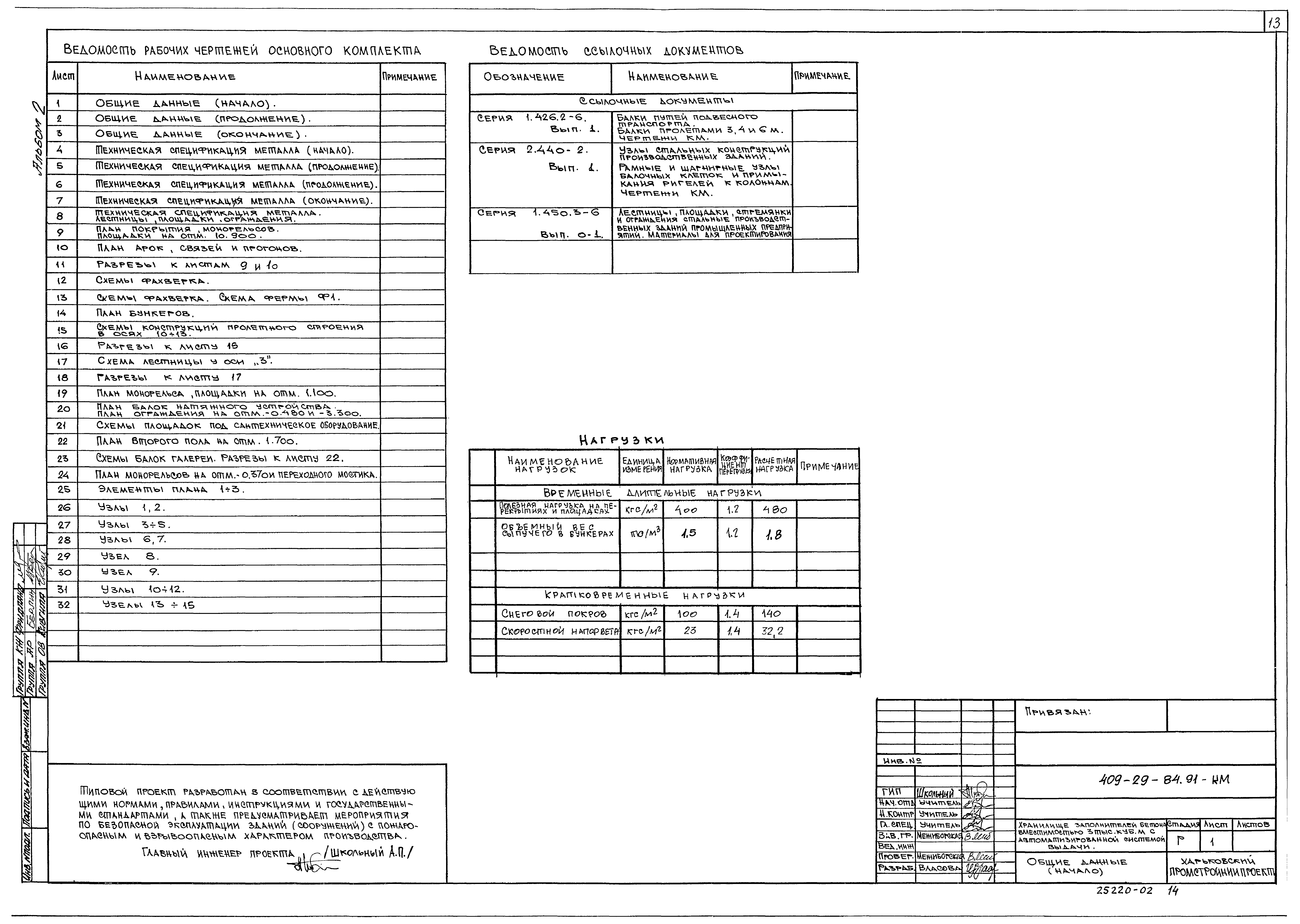 Типовой проект 409-29-84.91