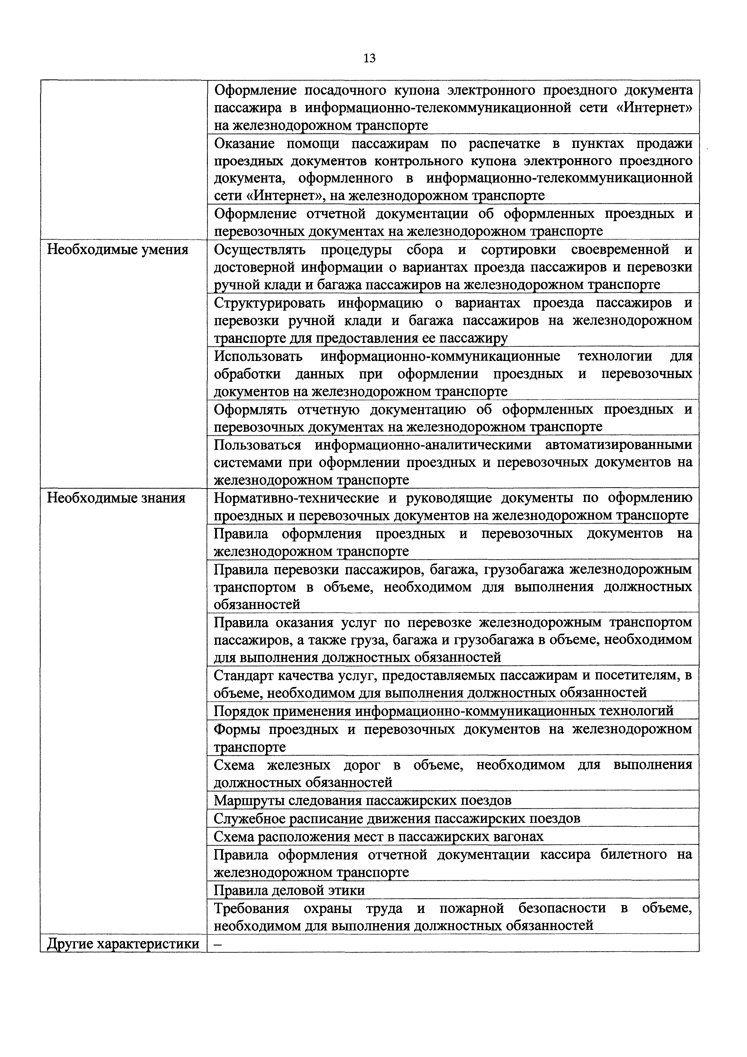 Скачать Приказ 839н Об утверждении профессионального стандарта Работник по  организации и оформлению проездных и перевозочных документов в пассажирских  перевозках на железнодорожном транспорте