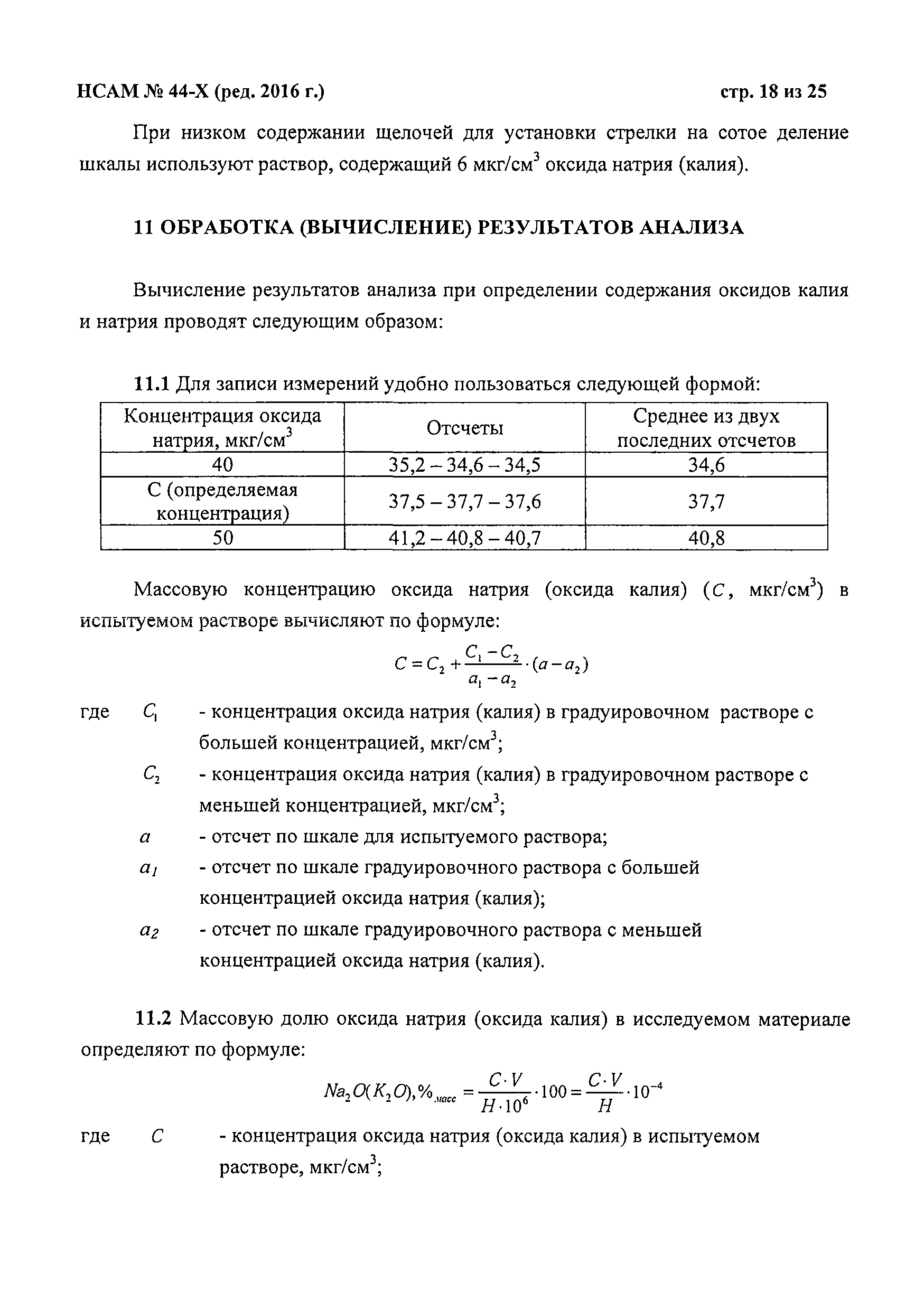 Методика НСАМ 44-Х