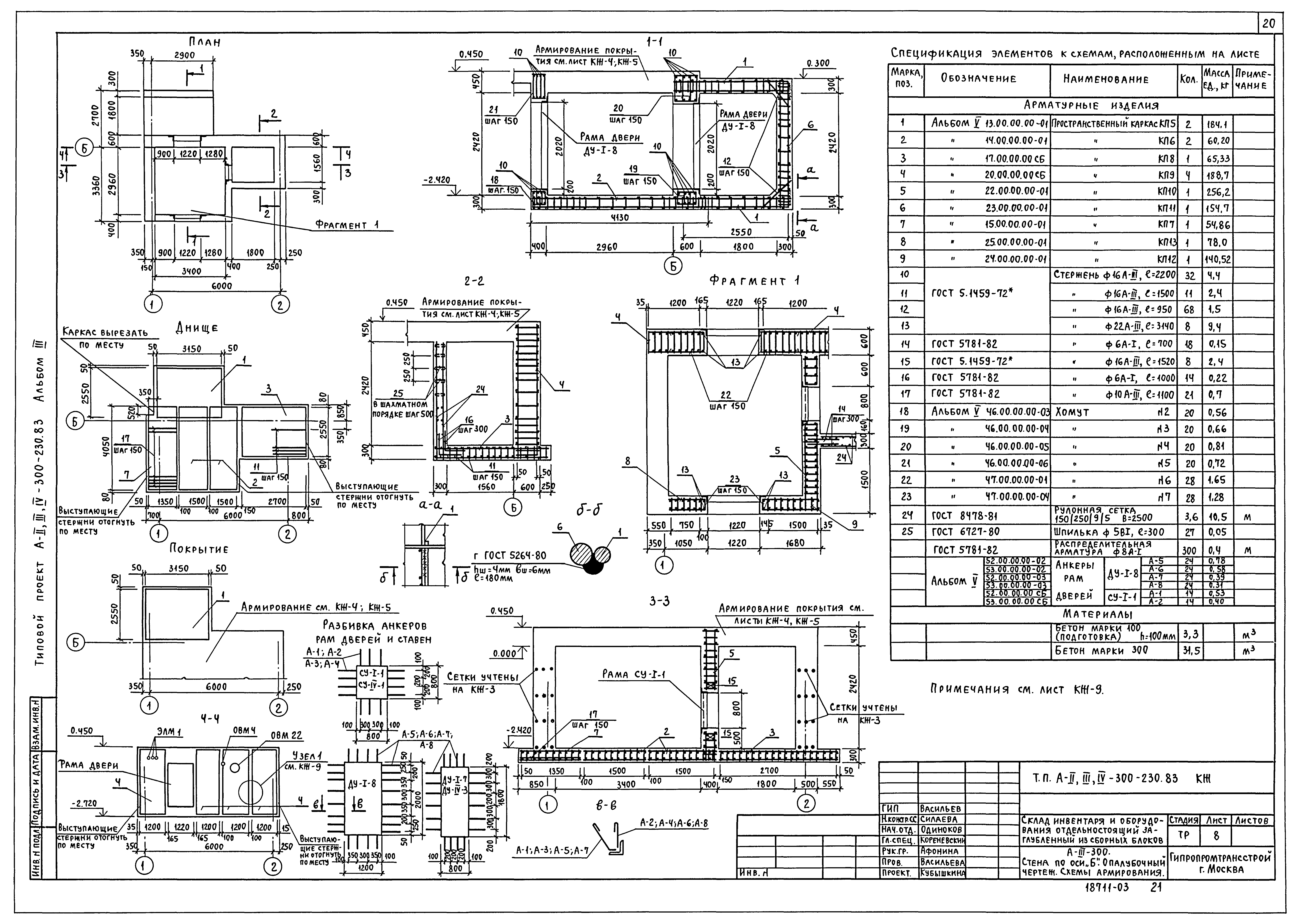 Типовой проект А-II,III,IV-300-230.83