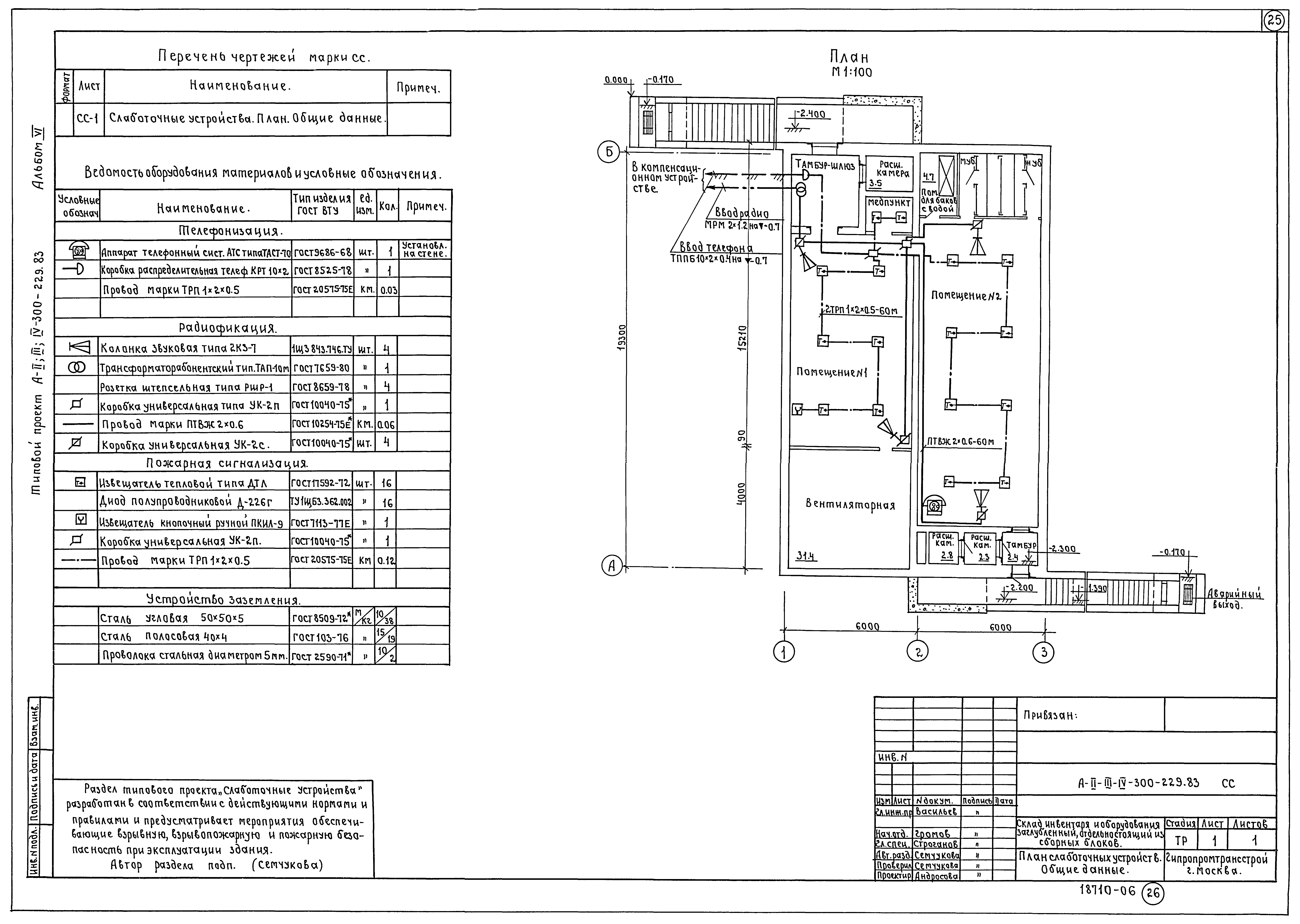 Типовой проект А-II,III,IV-300-229.83
