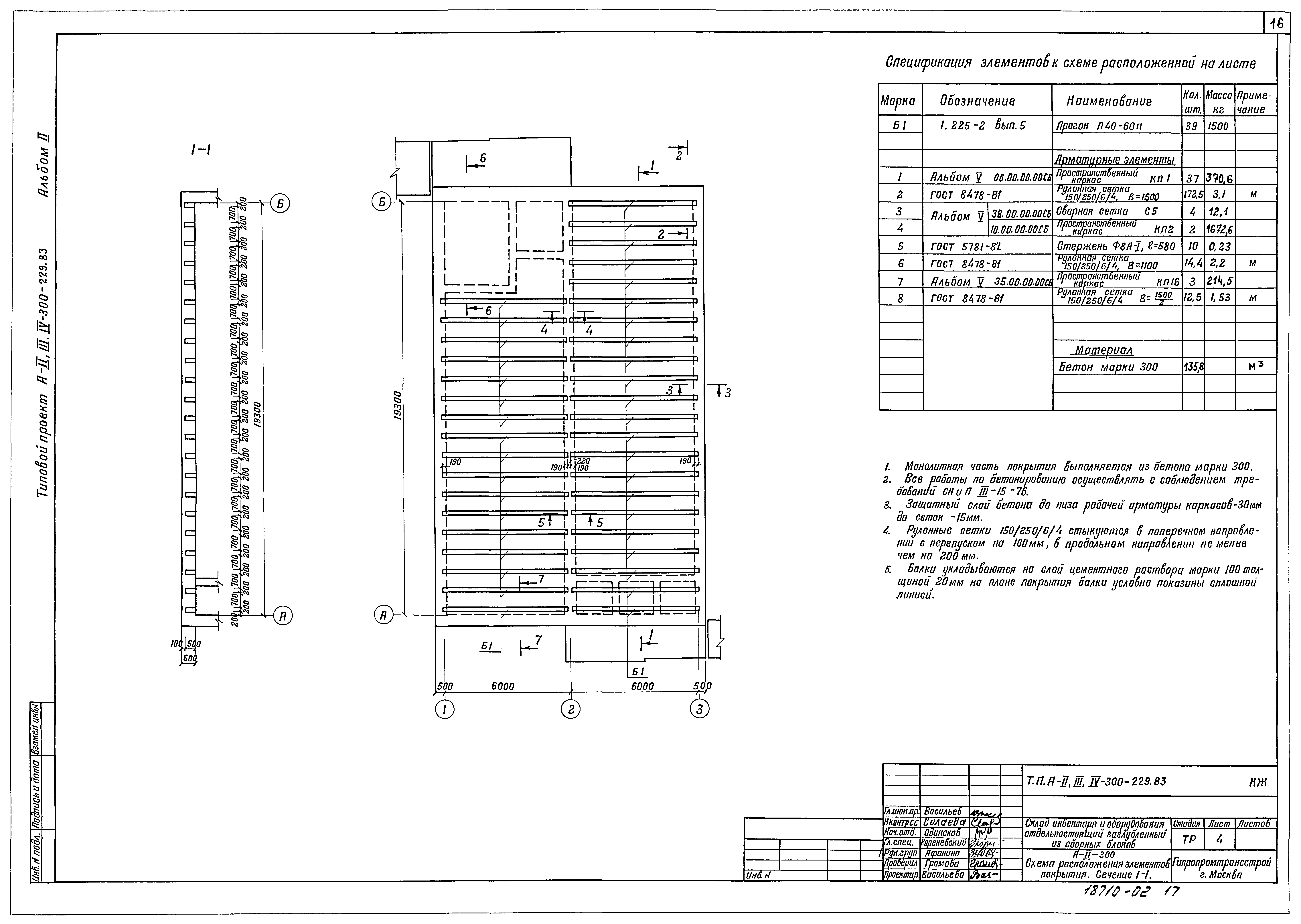 Типовой проект А-II,III,IV-300-229.83