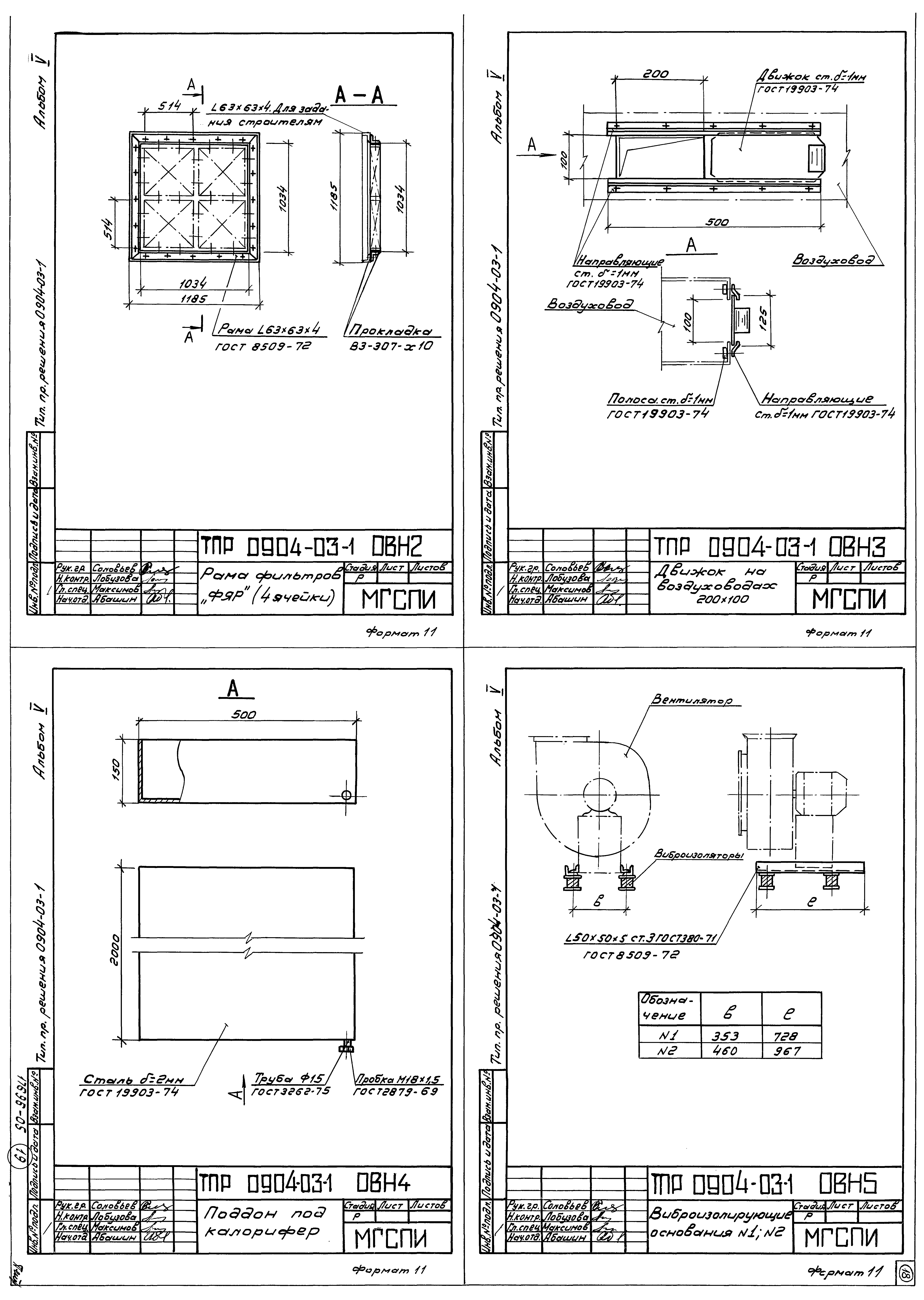 Типовые проектные решения 0904-03-1