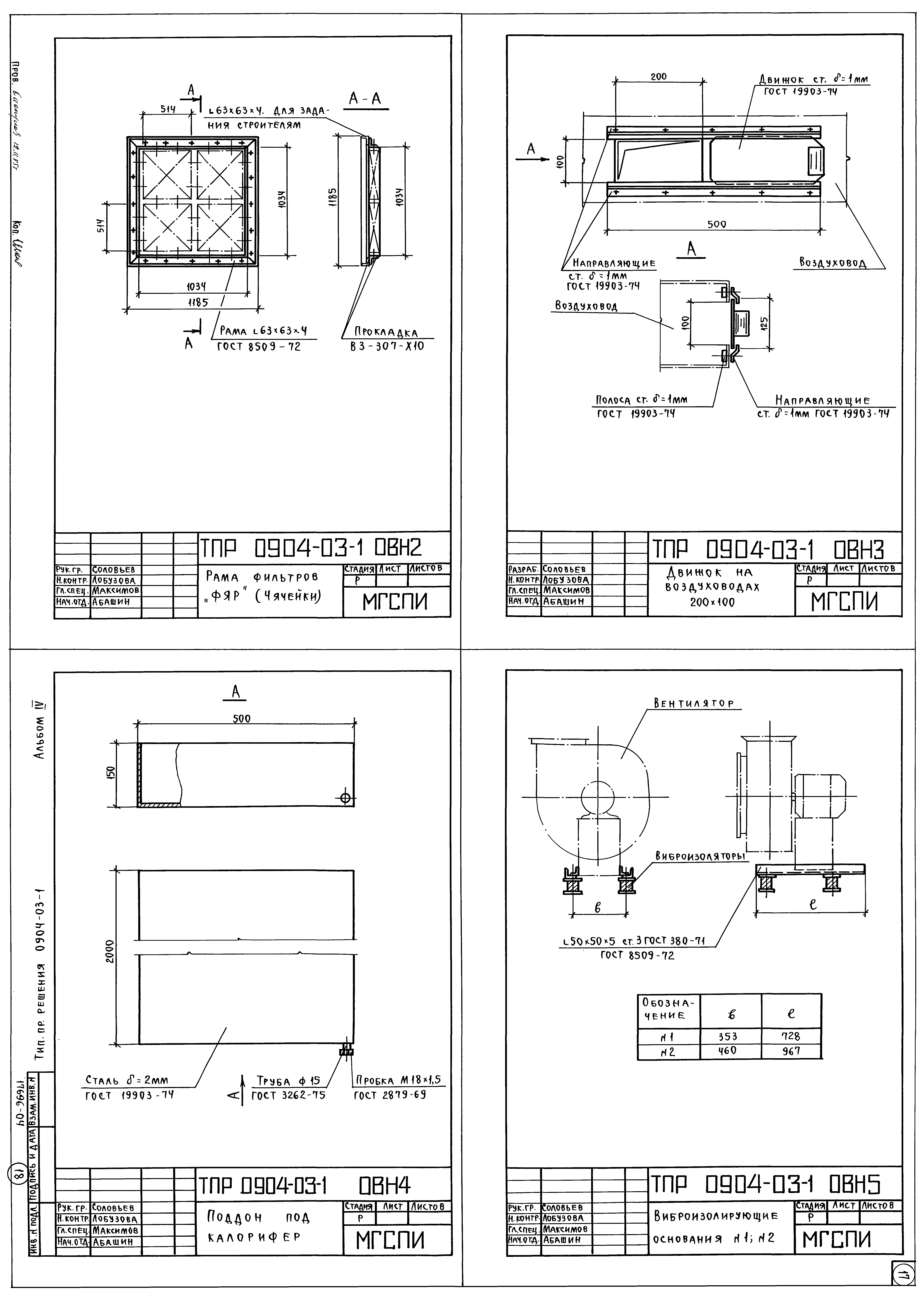 Типовые проектные решения 0904-03-1