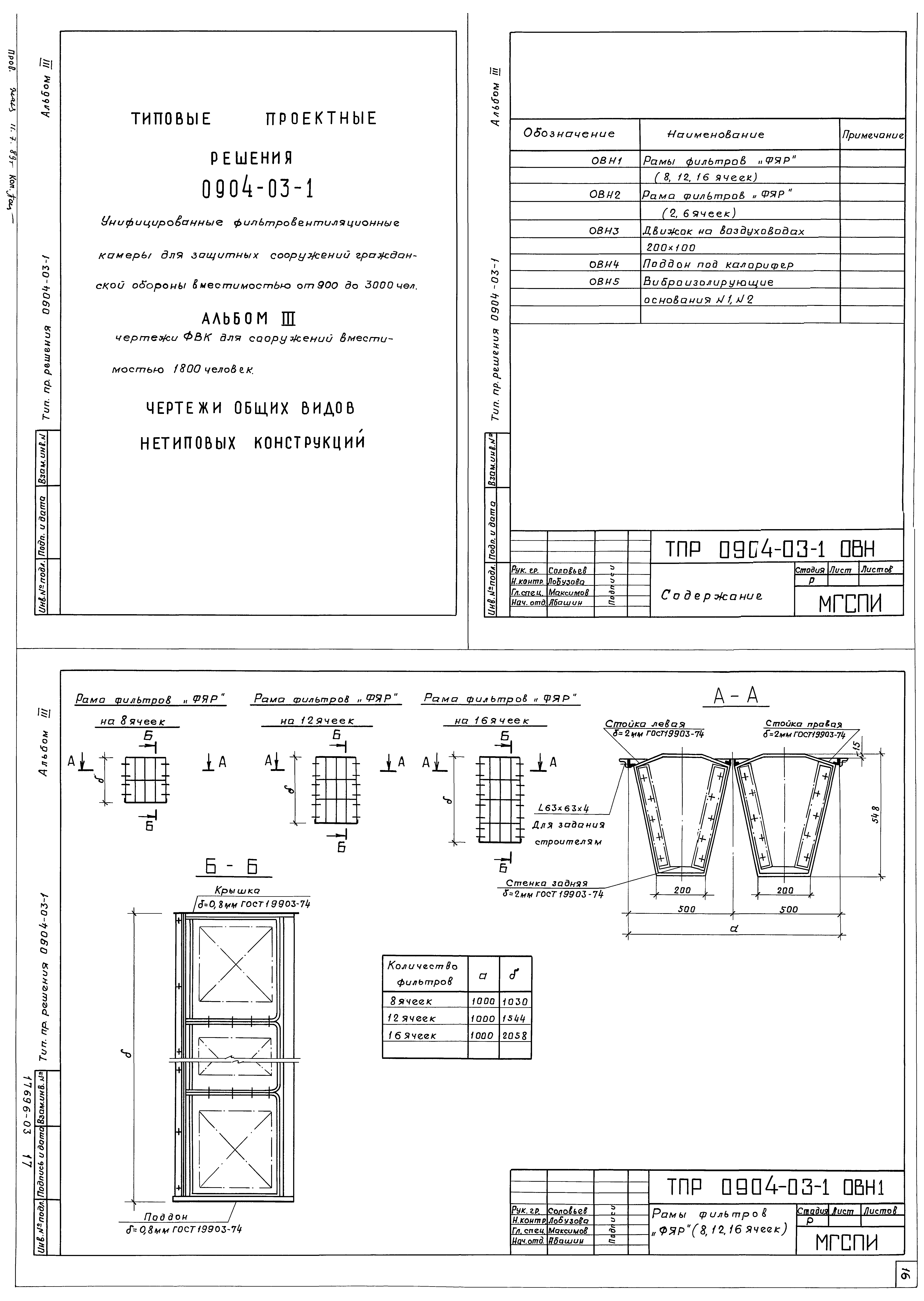 Типовые проектные решения 0904-03-1