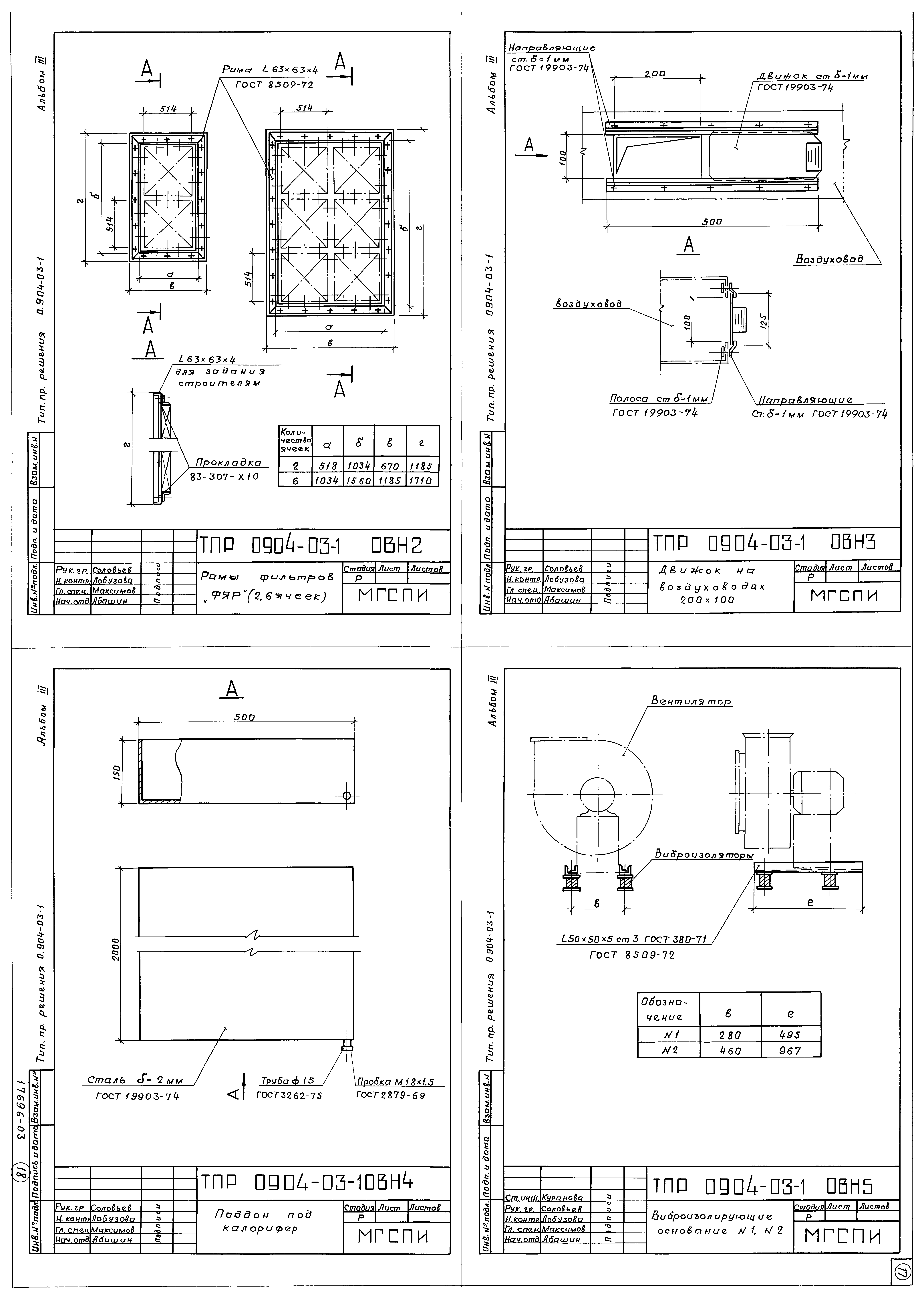 Типовые проектные решения 0904-03-1