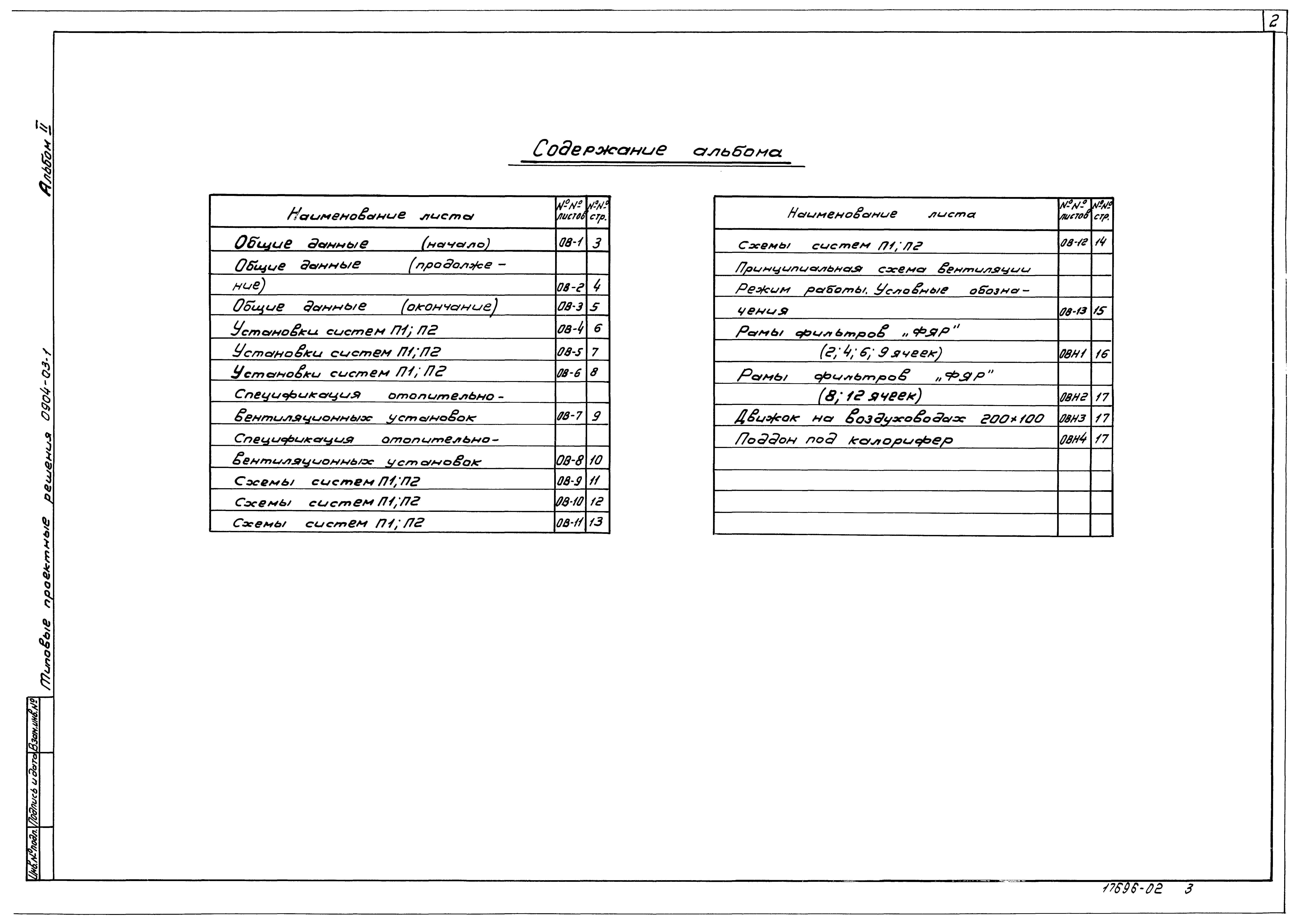 Типовые проектные решения 0904-03-1