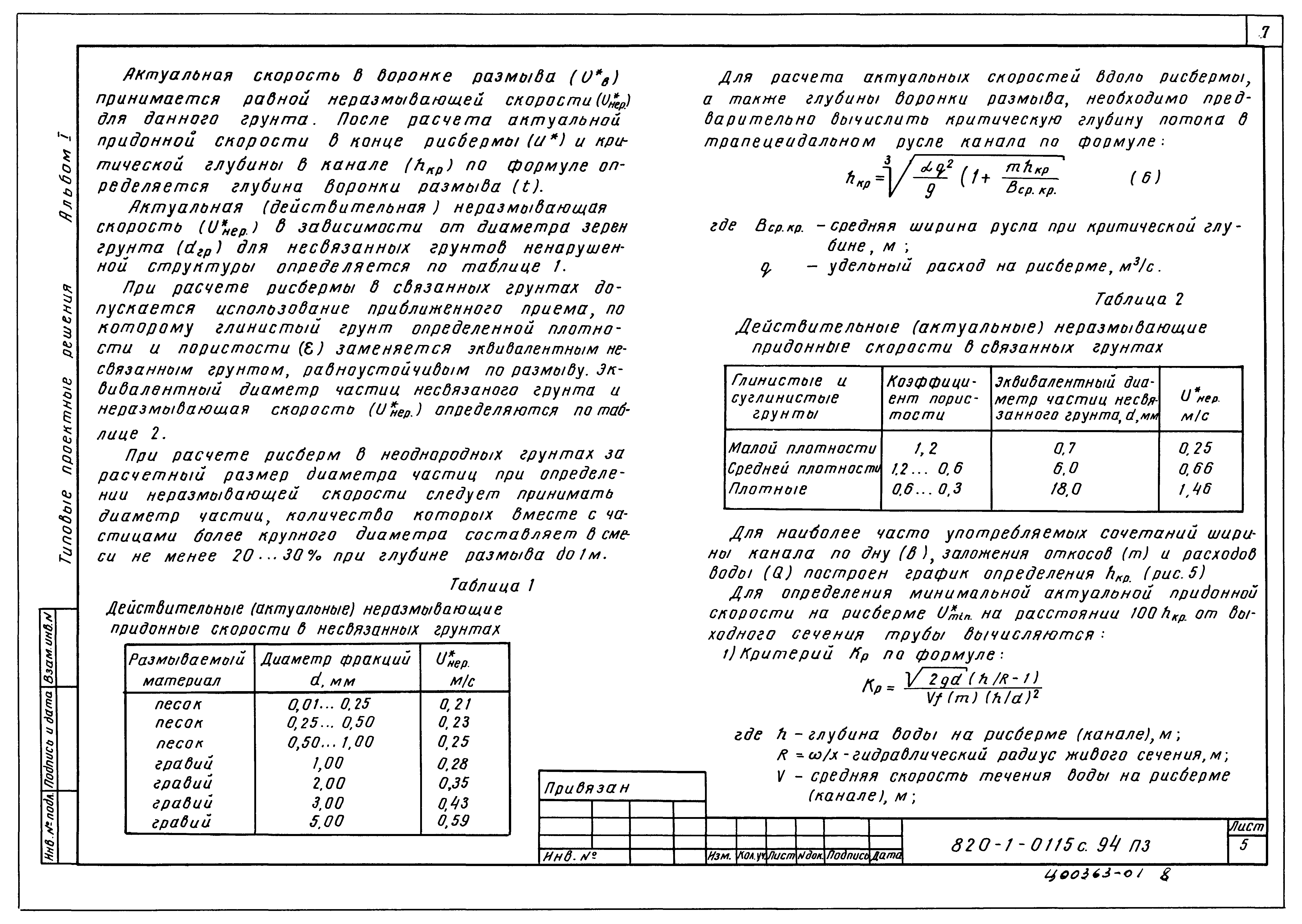 Типовые проектные решения 820-1-0115с.94