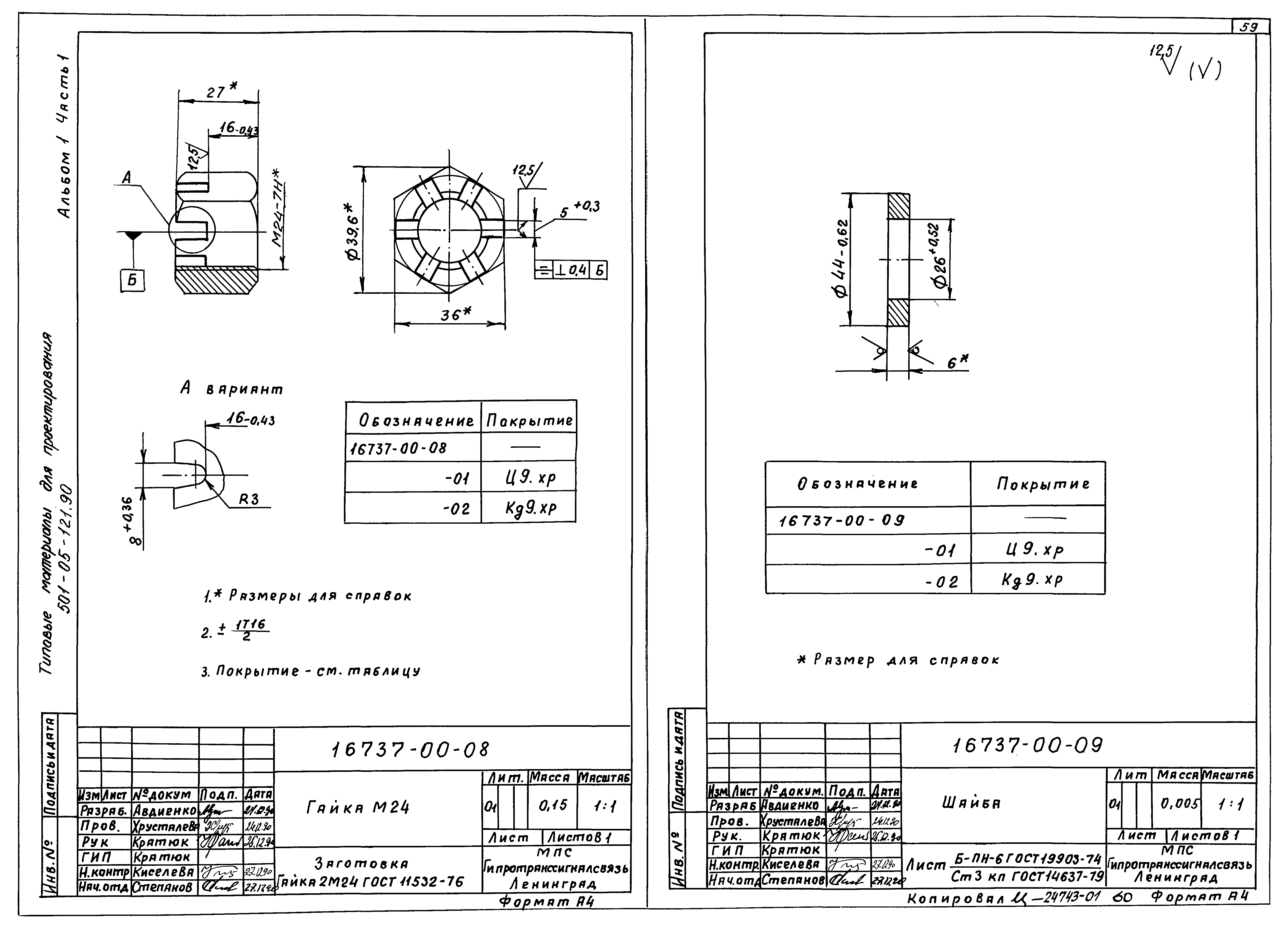 Типовые материалы для проектирования 501-05-121.90