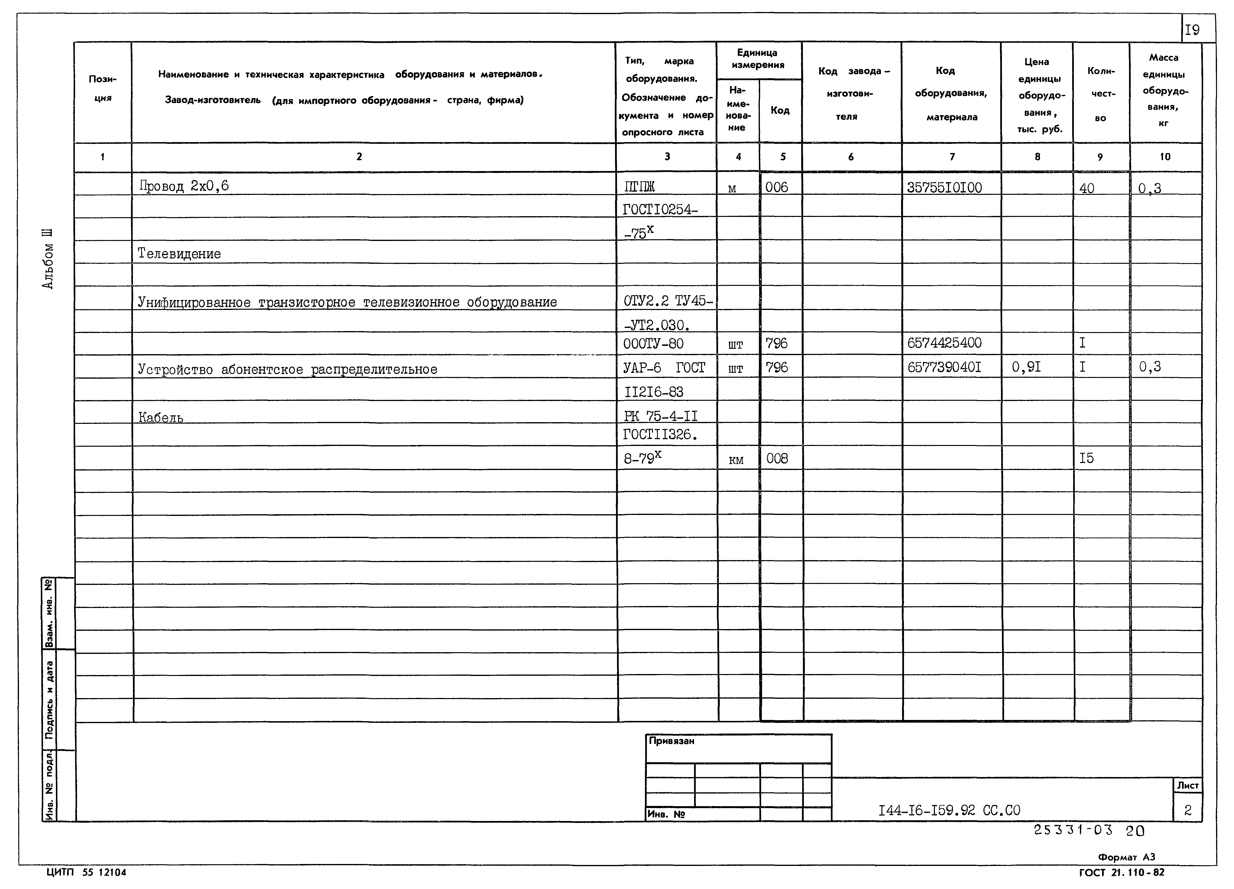 Типовой проект 144-16-159.92
