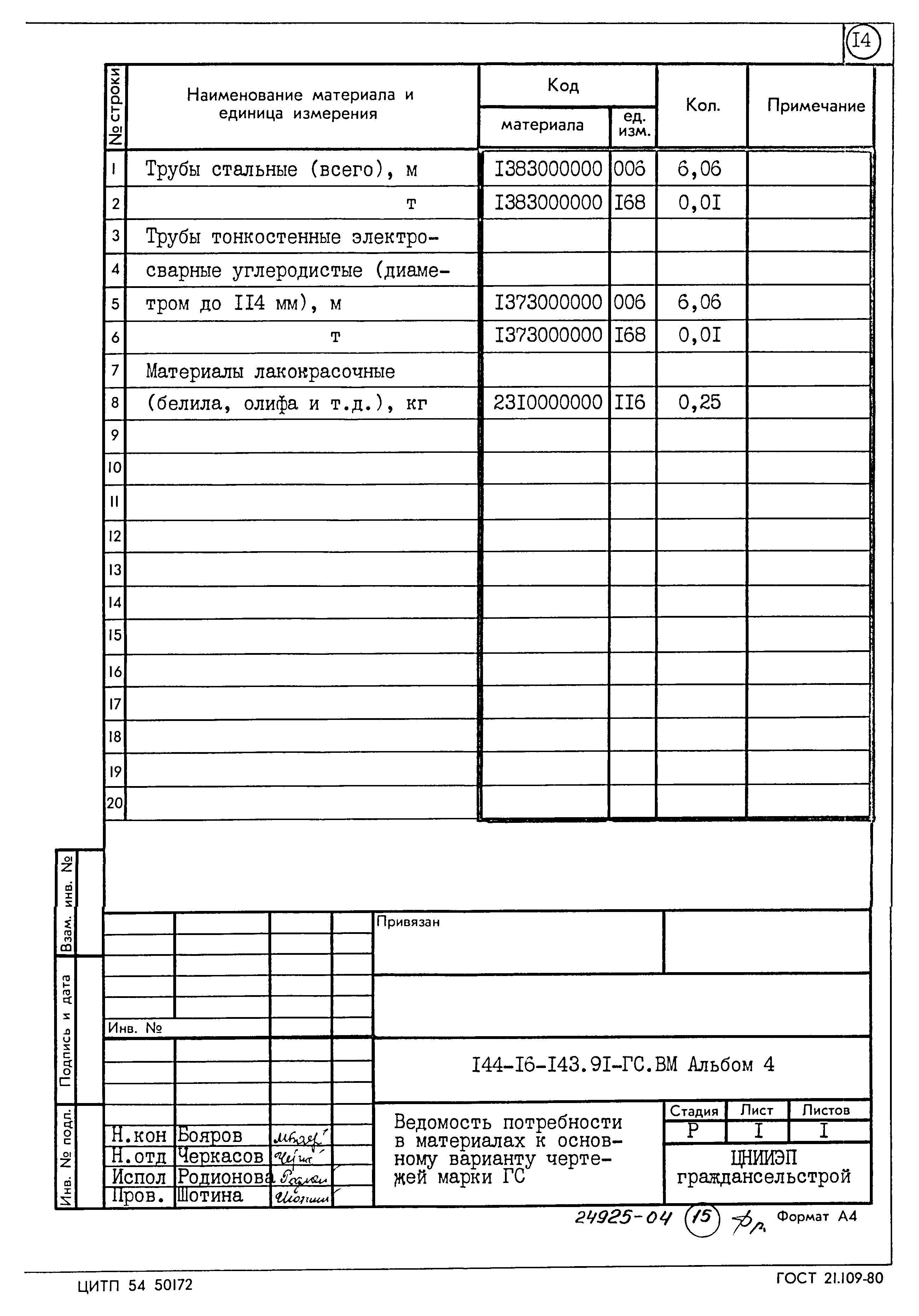 Типовой проект 144-16-143.91