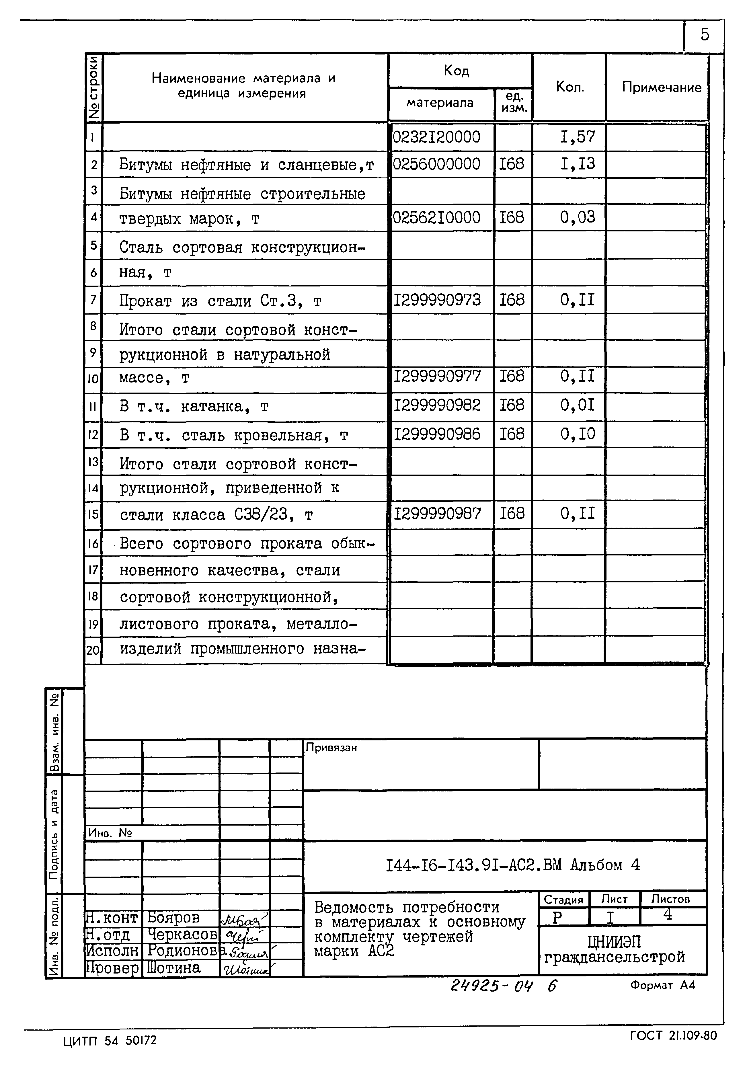 Типовой проект 144-16-143.91