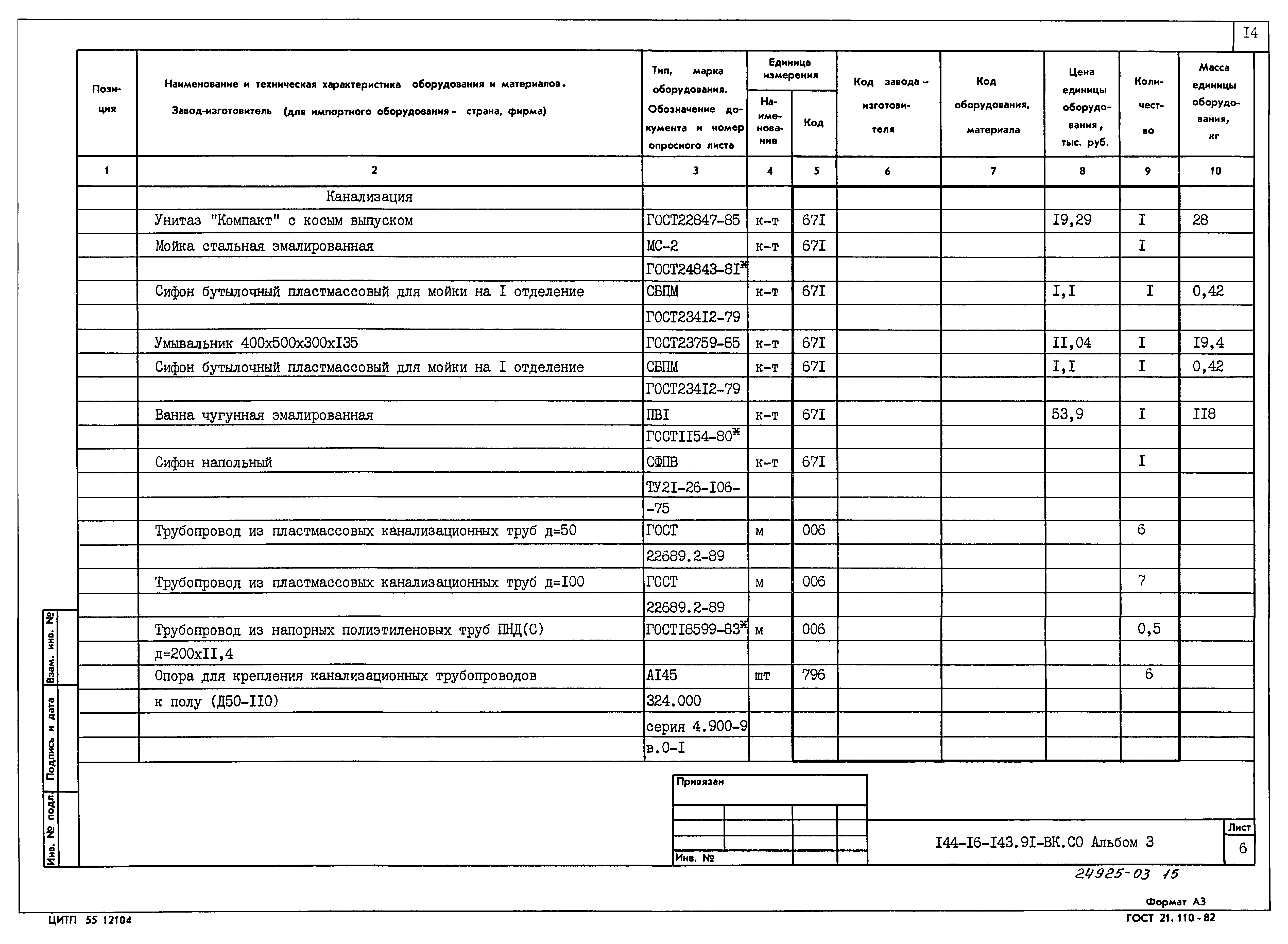 Типовой проект 144-16-143.91