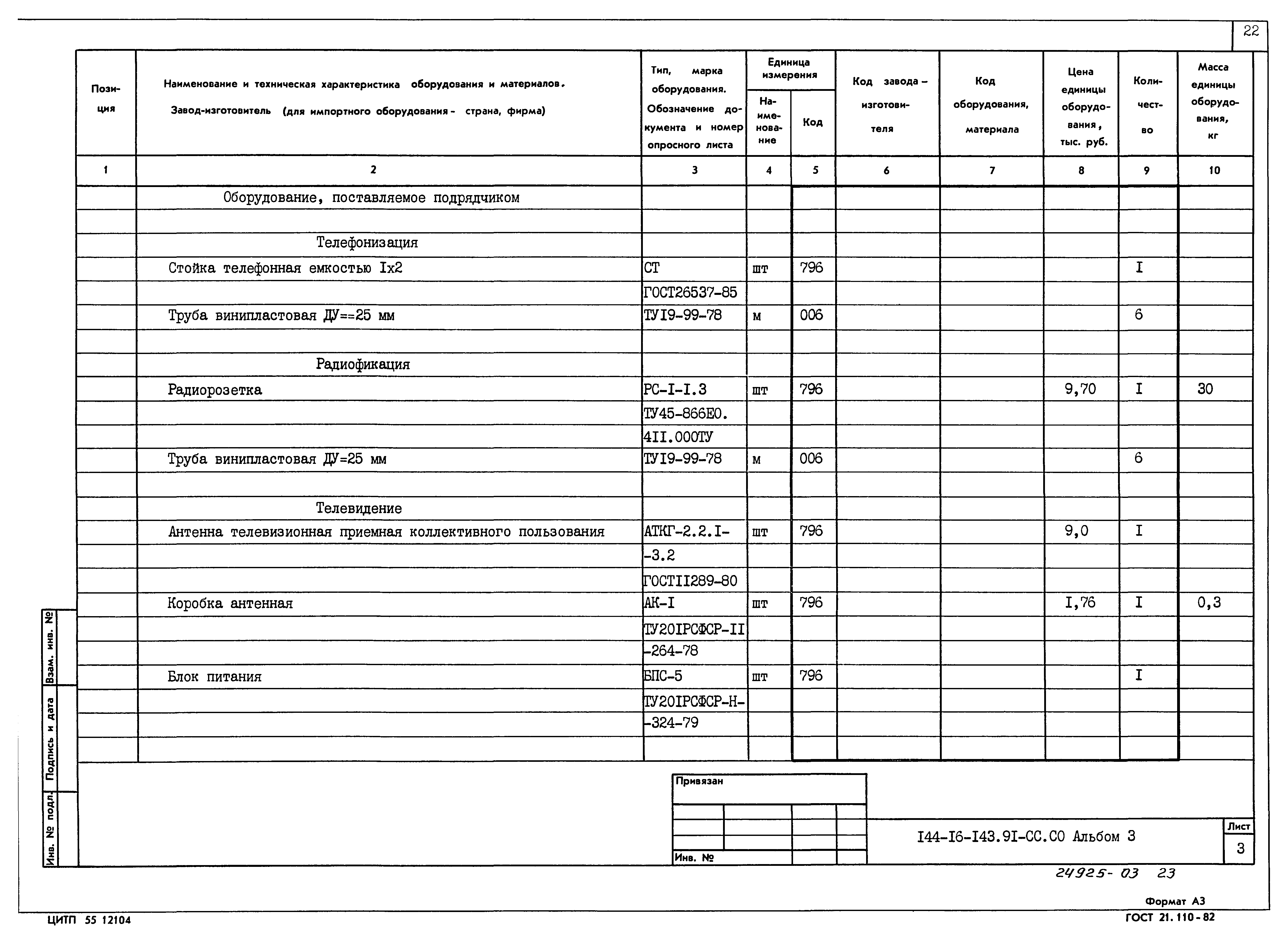 Типовой проект 144-16-143.91