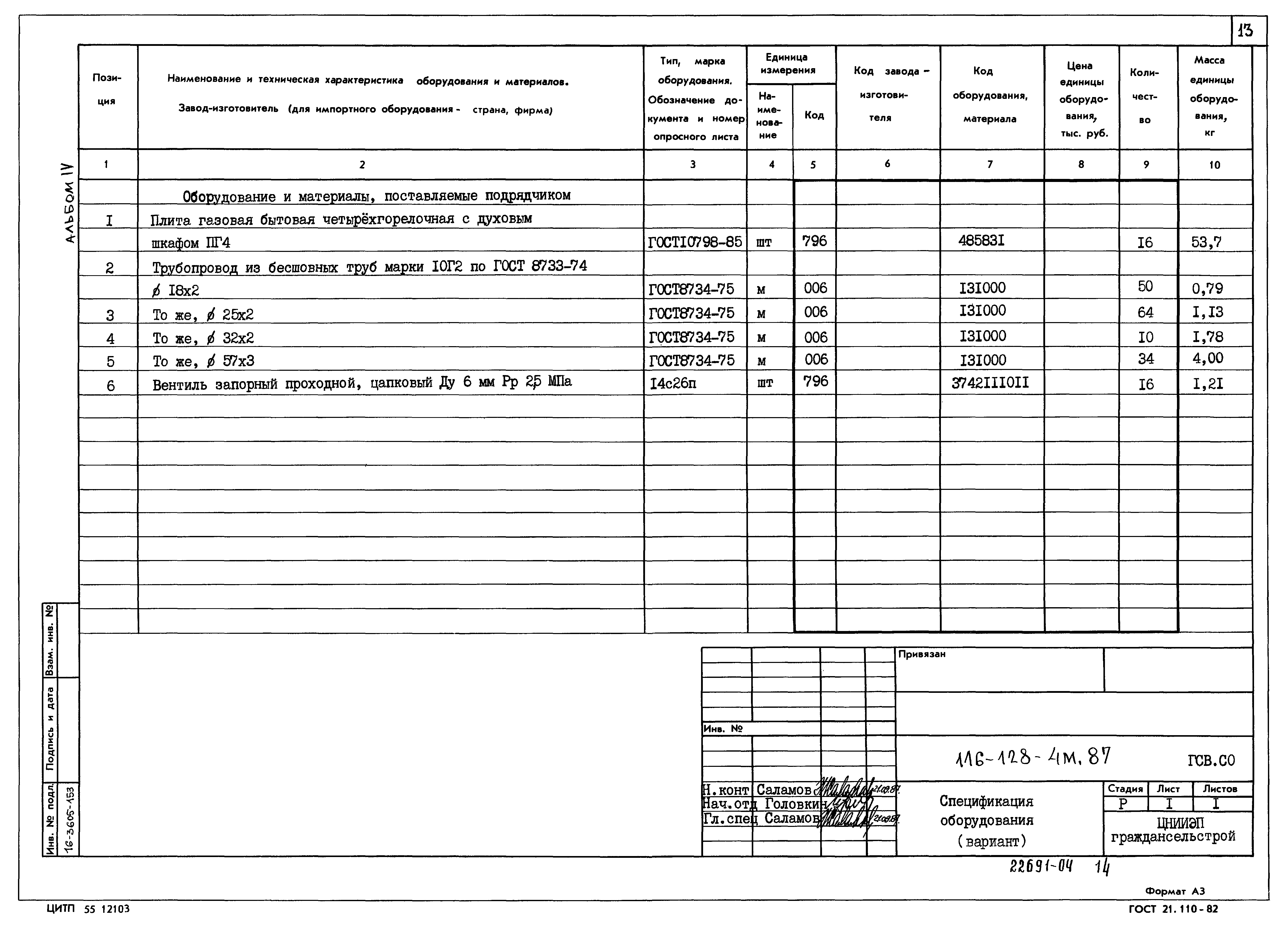 Типовой проект 116-128-4м.87