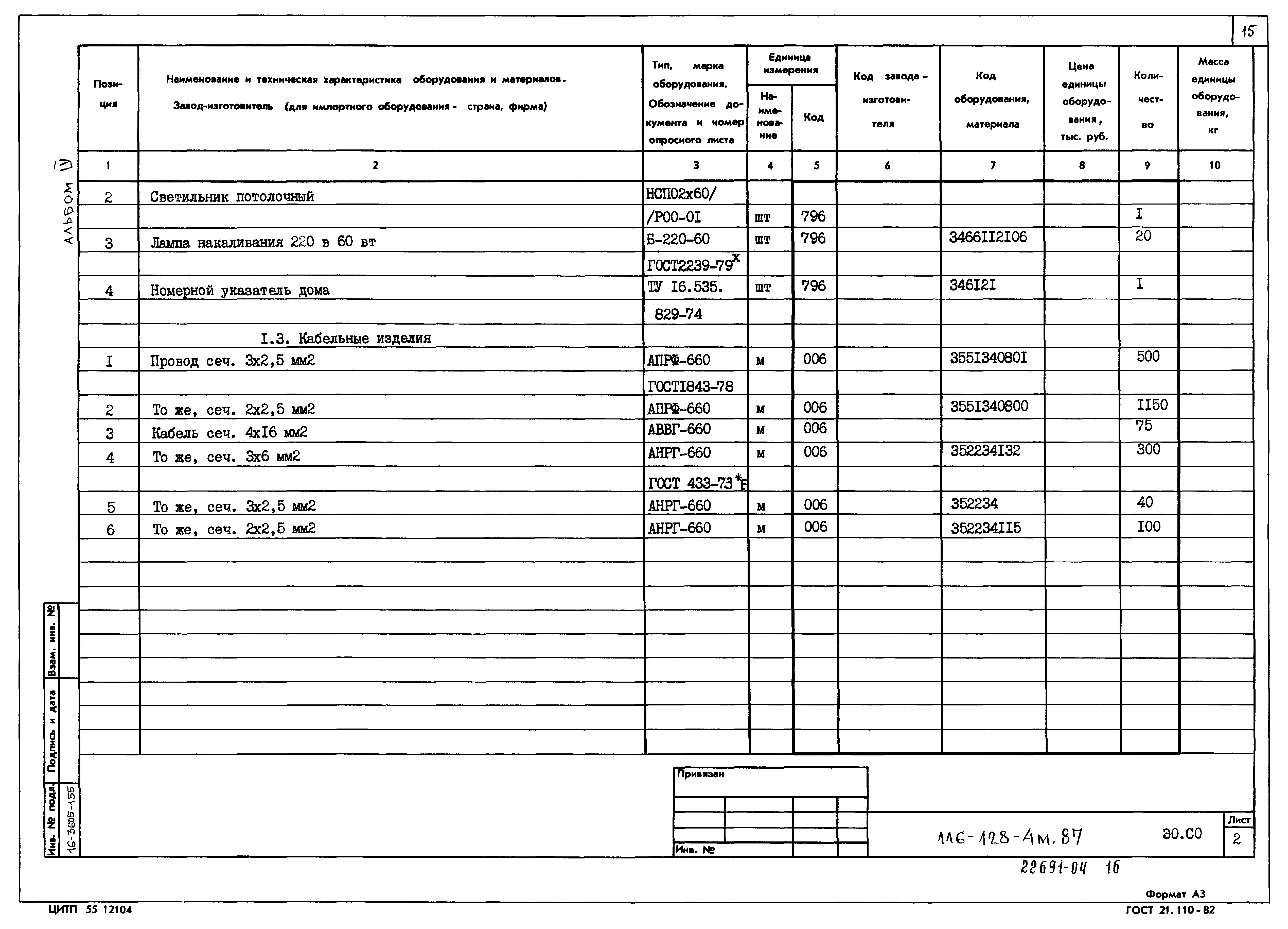 Типовой проект 116-128-4м.87