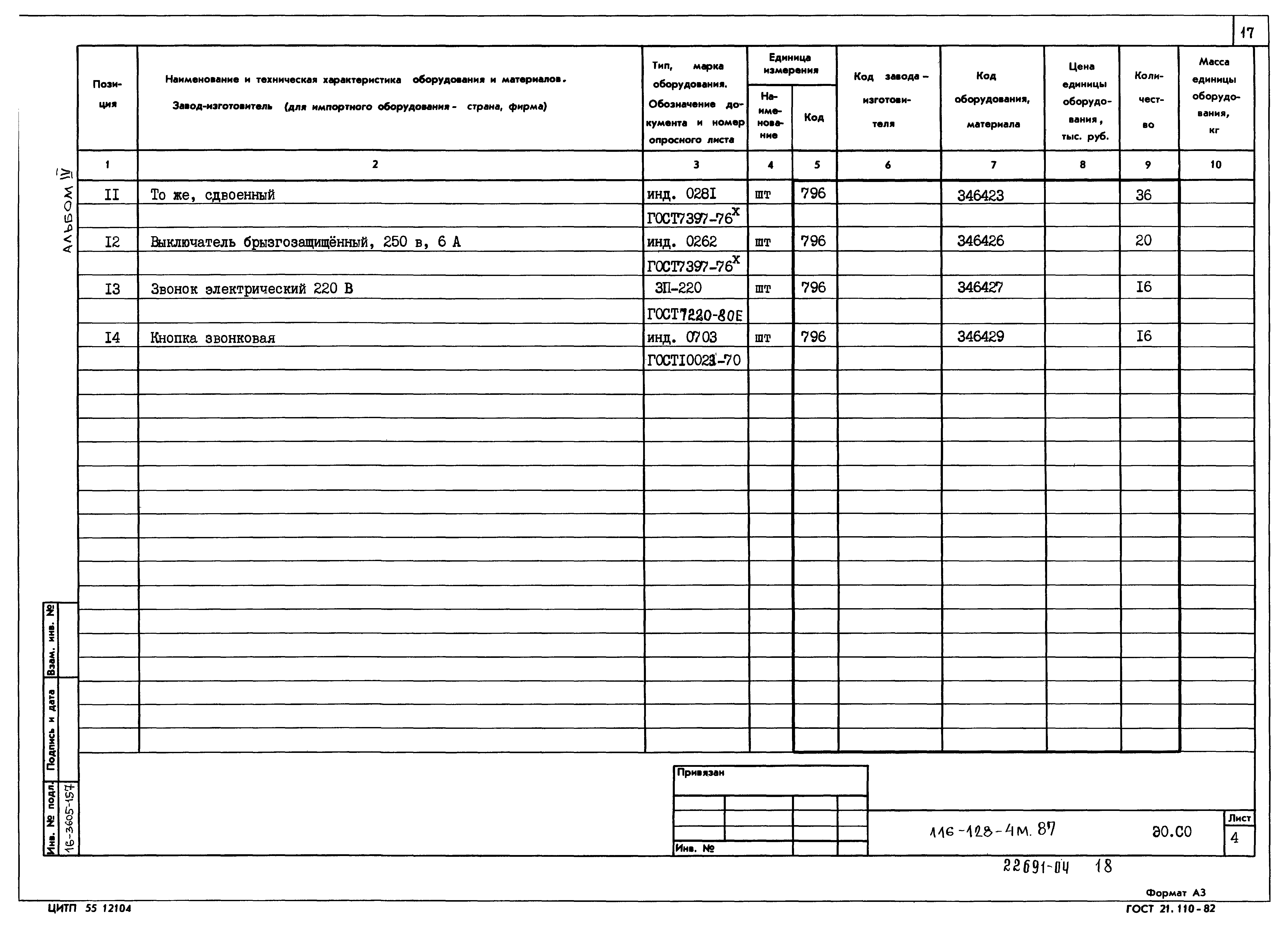 Типовой проект 116-128-4м.87