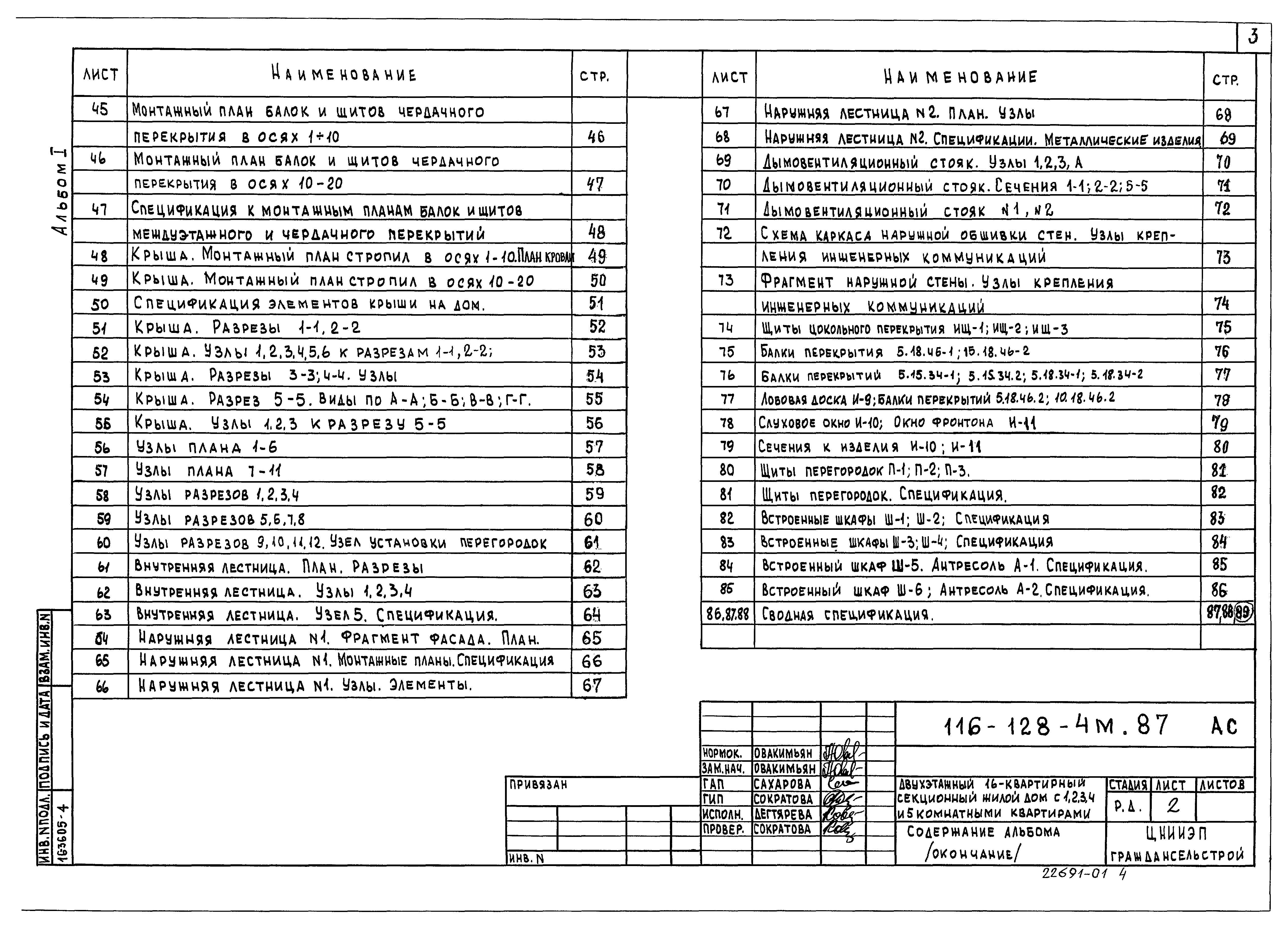 Типовой проект 116-128-4м.87