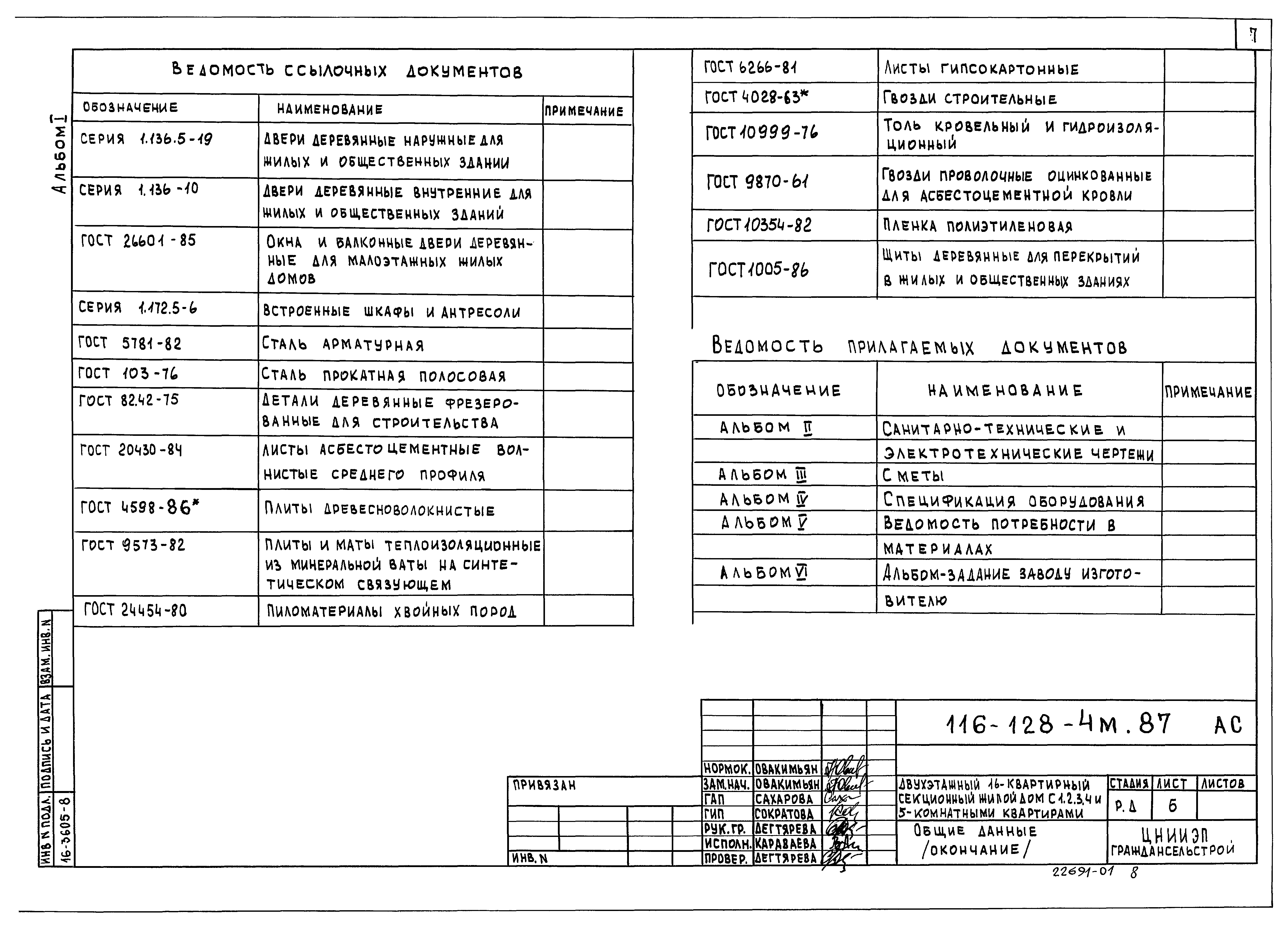 Типовой проект 116-128-4м.87