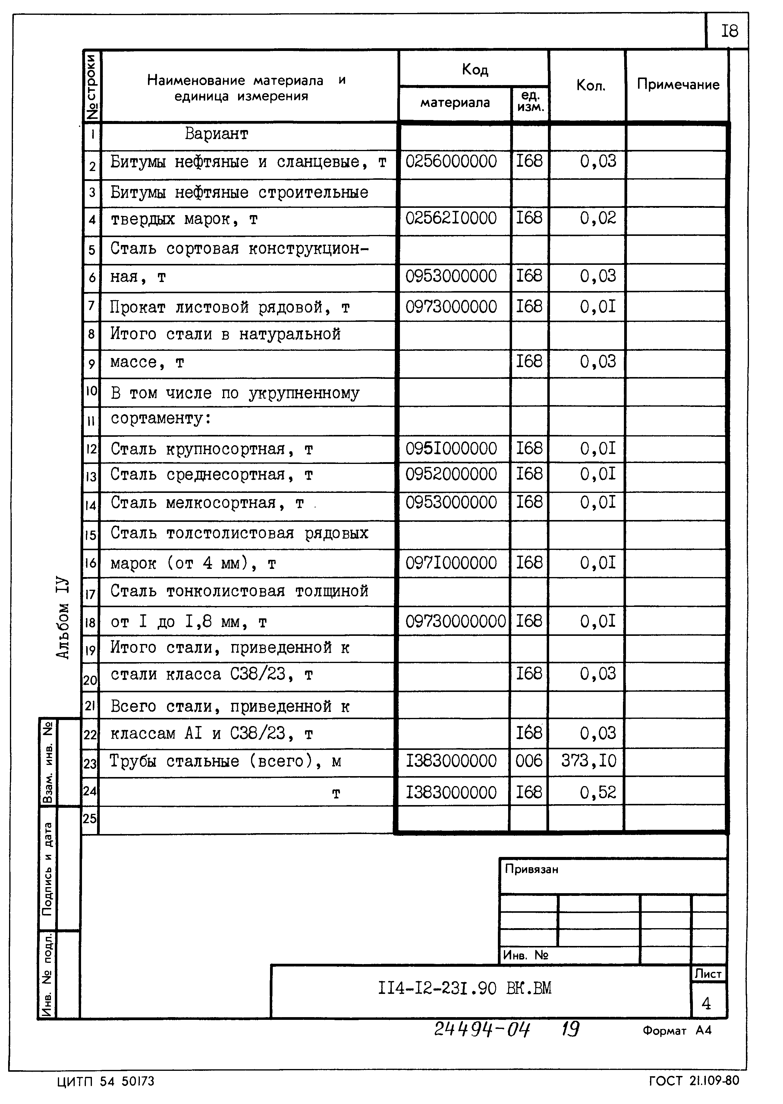 Типовой проект 114-12-231.90