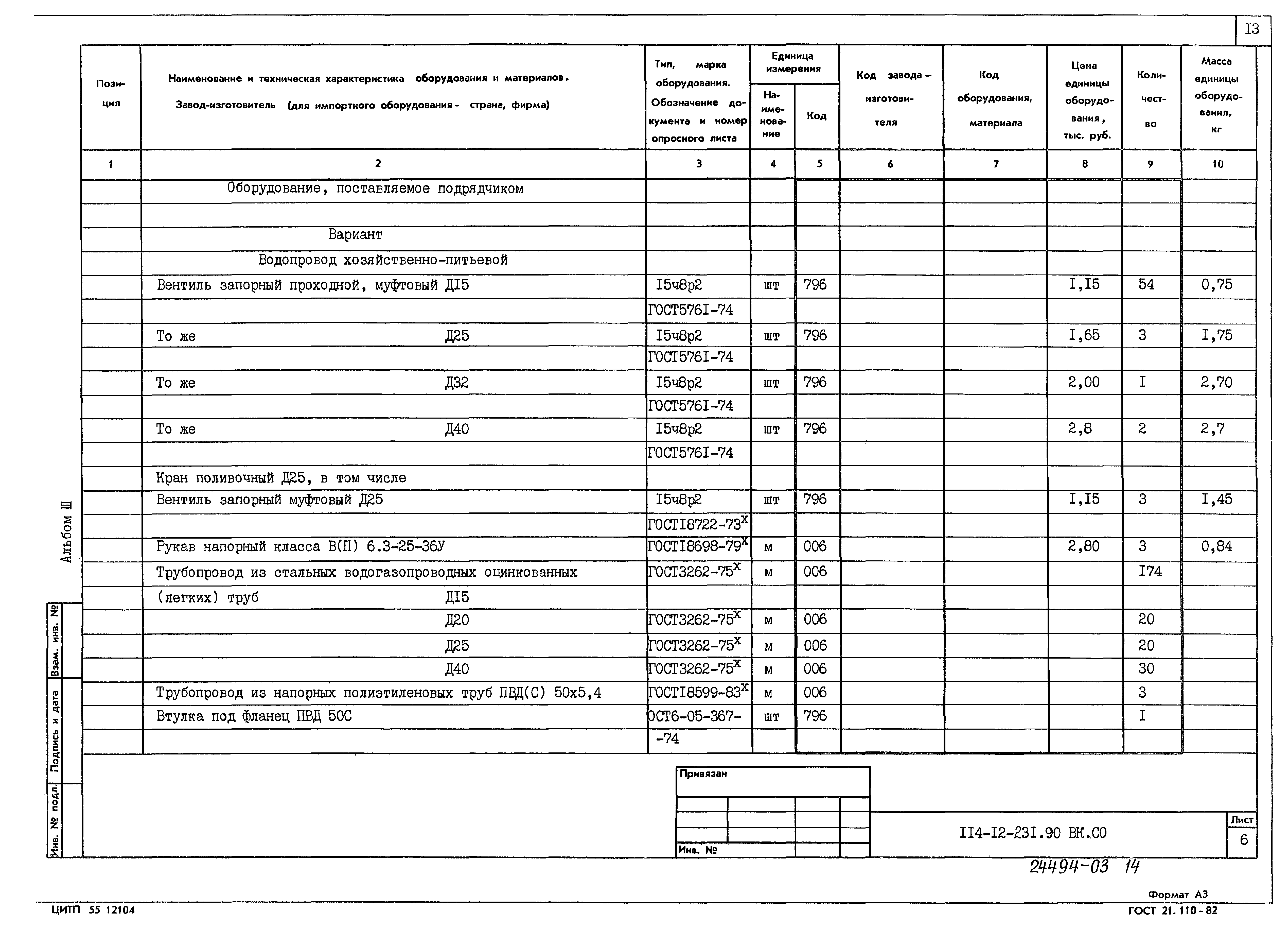 Типовой проект 114-12-231.90