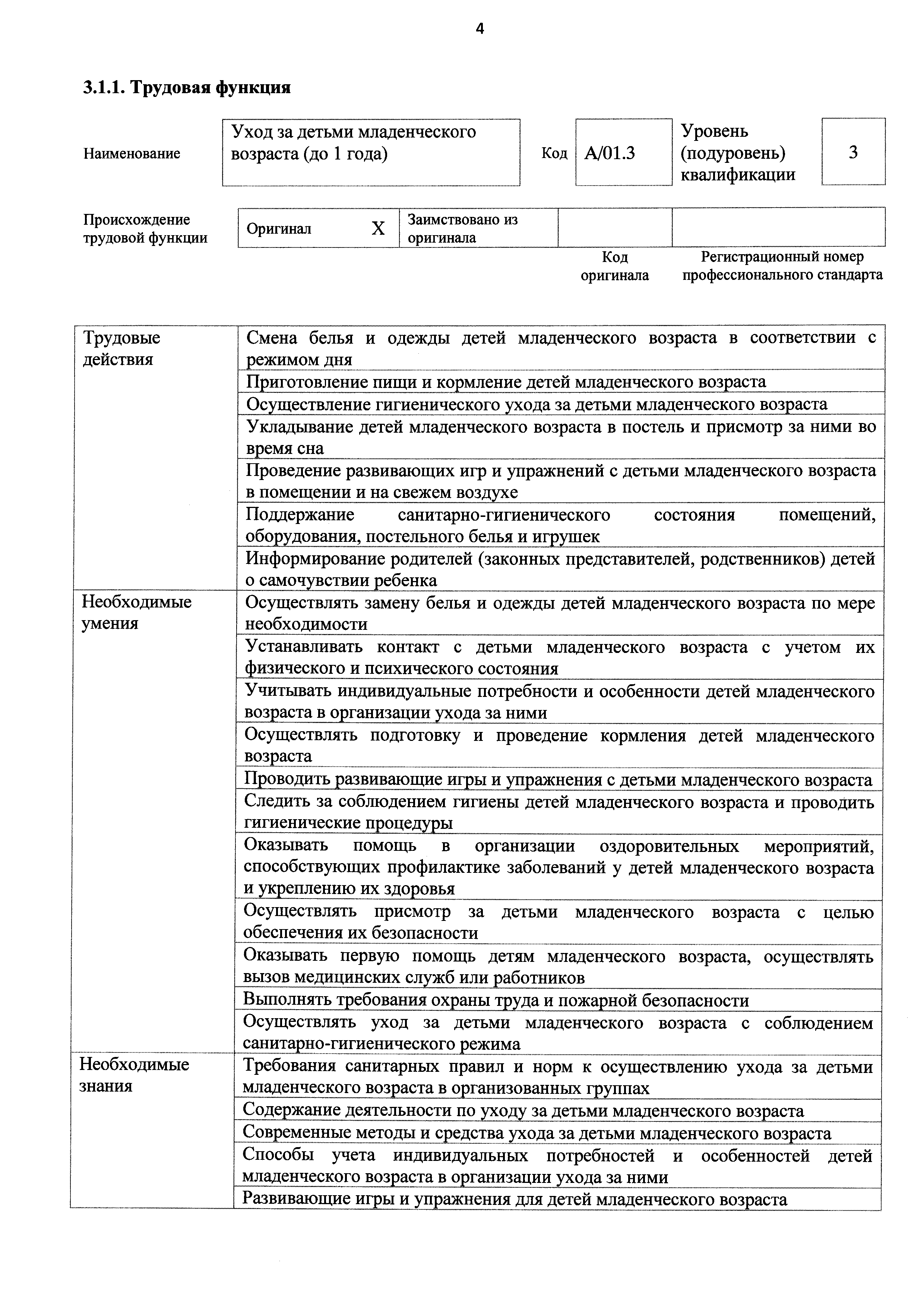 Скачать Приказ 769н Об утверждении профессионального стандарта Няня  (работник по присмотру и уходу за детьми)