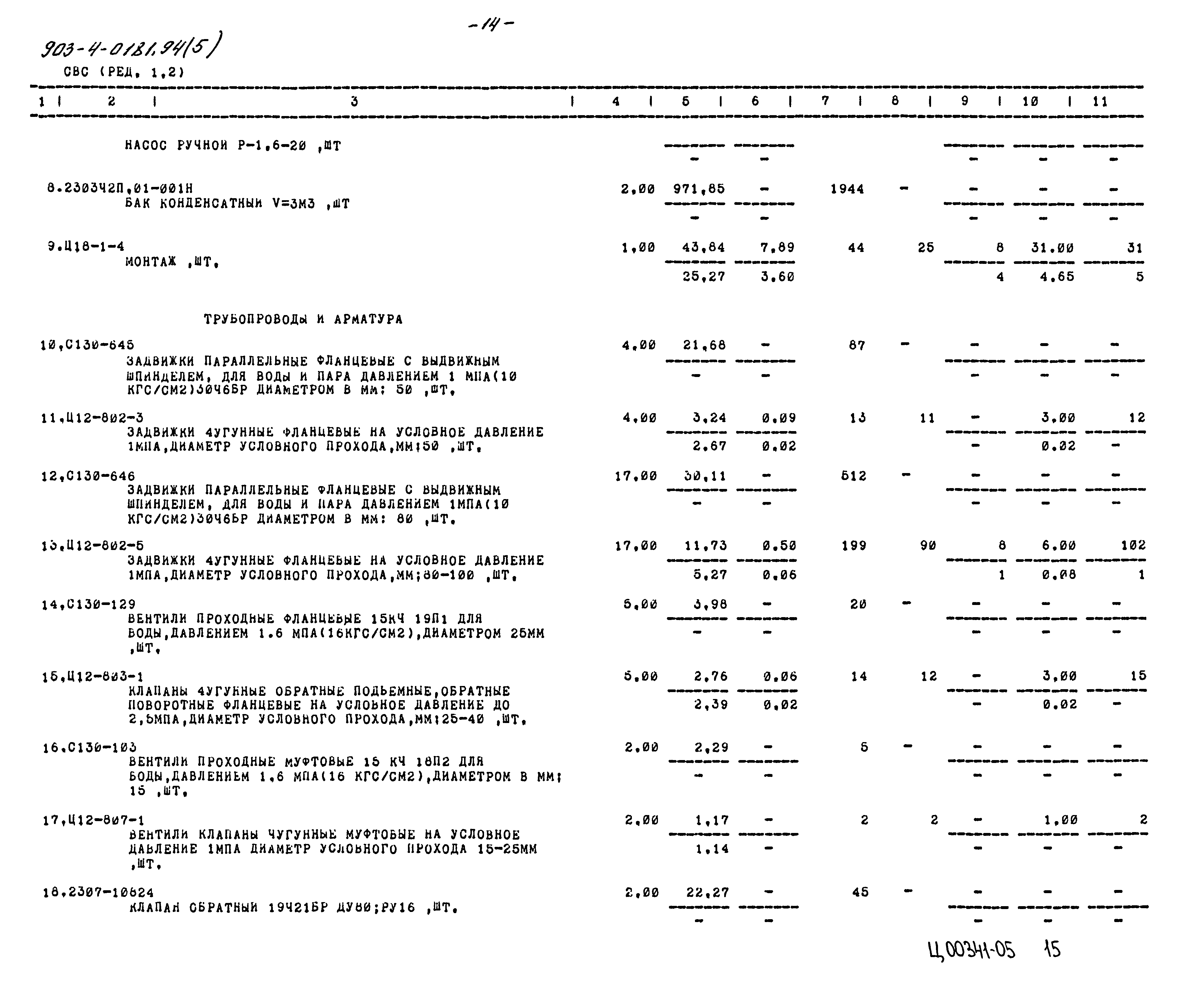 Типовые проектные решения 903-4-0181.94