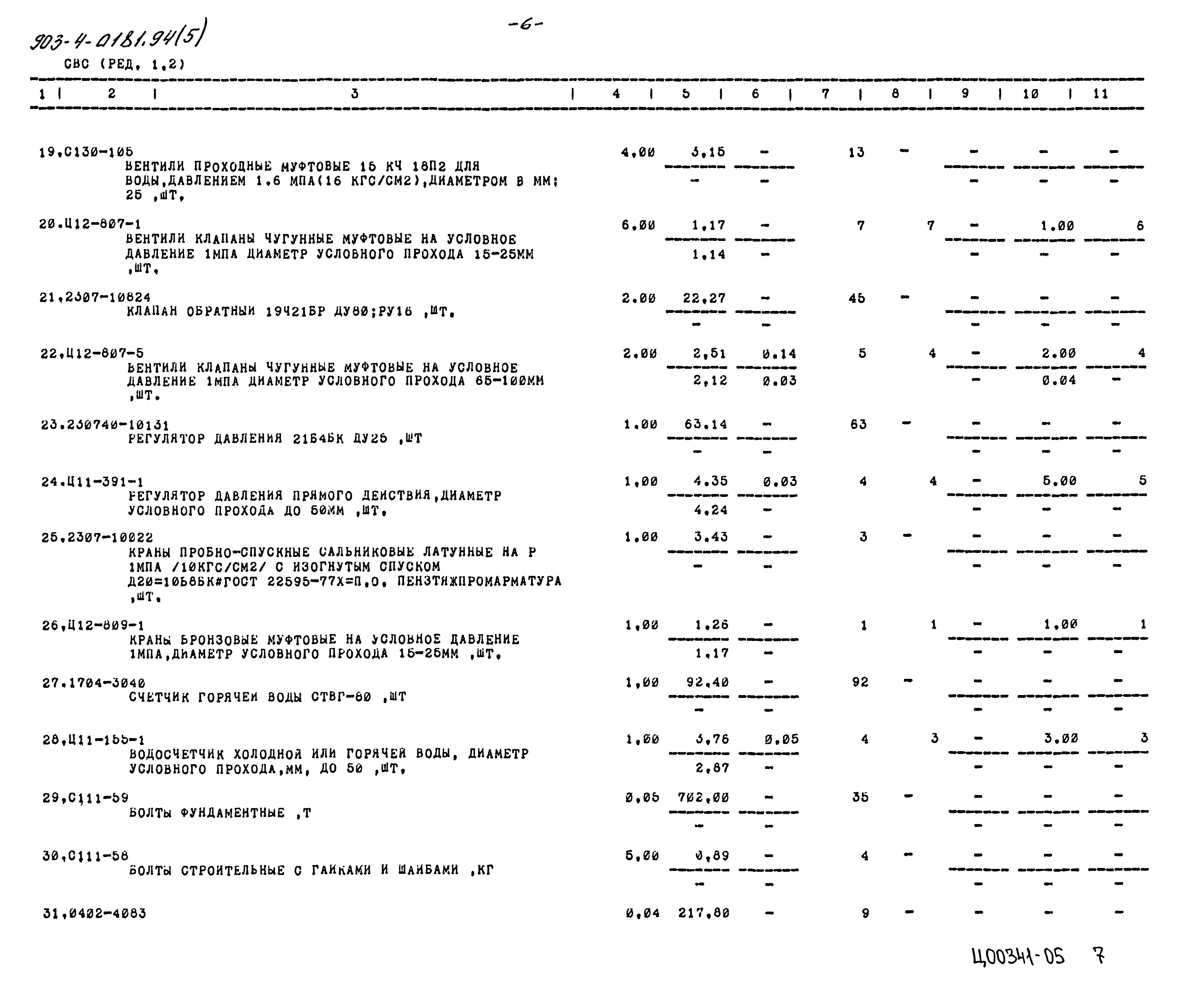 Типовые проектные решения 903-4-0181.94