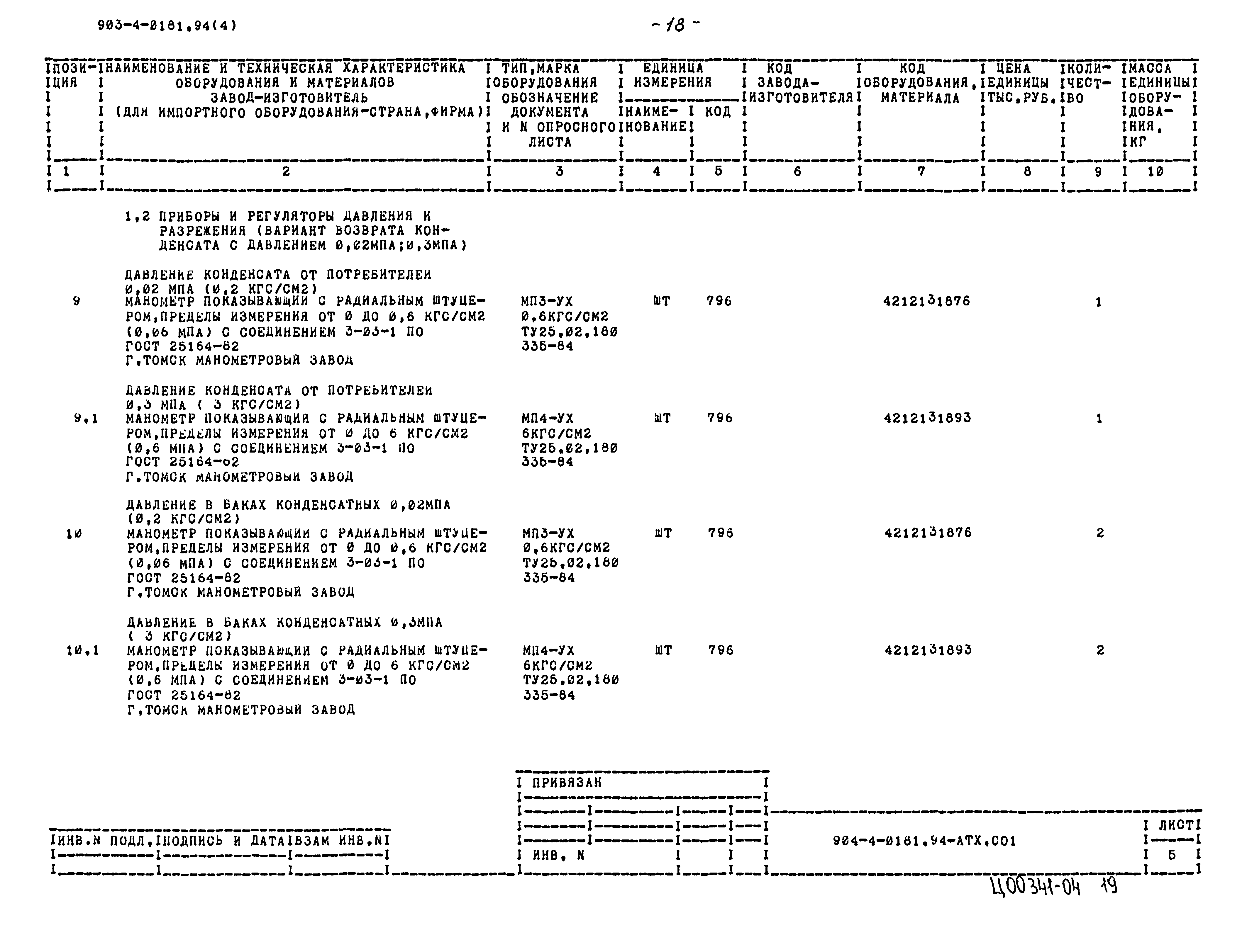 Типовые проектные решения 903-4-0181.94