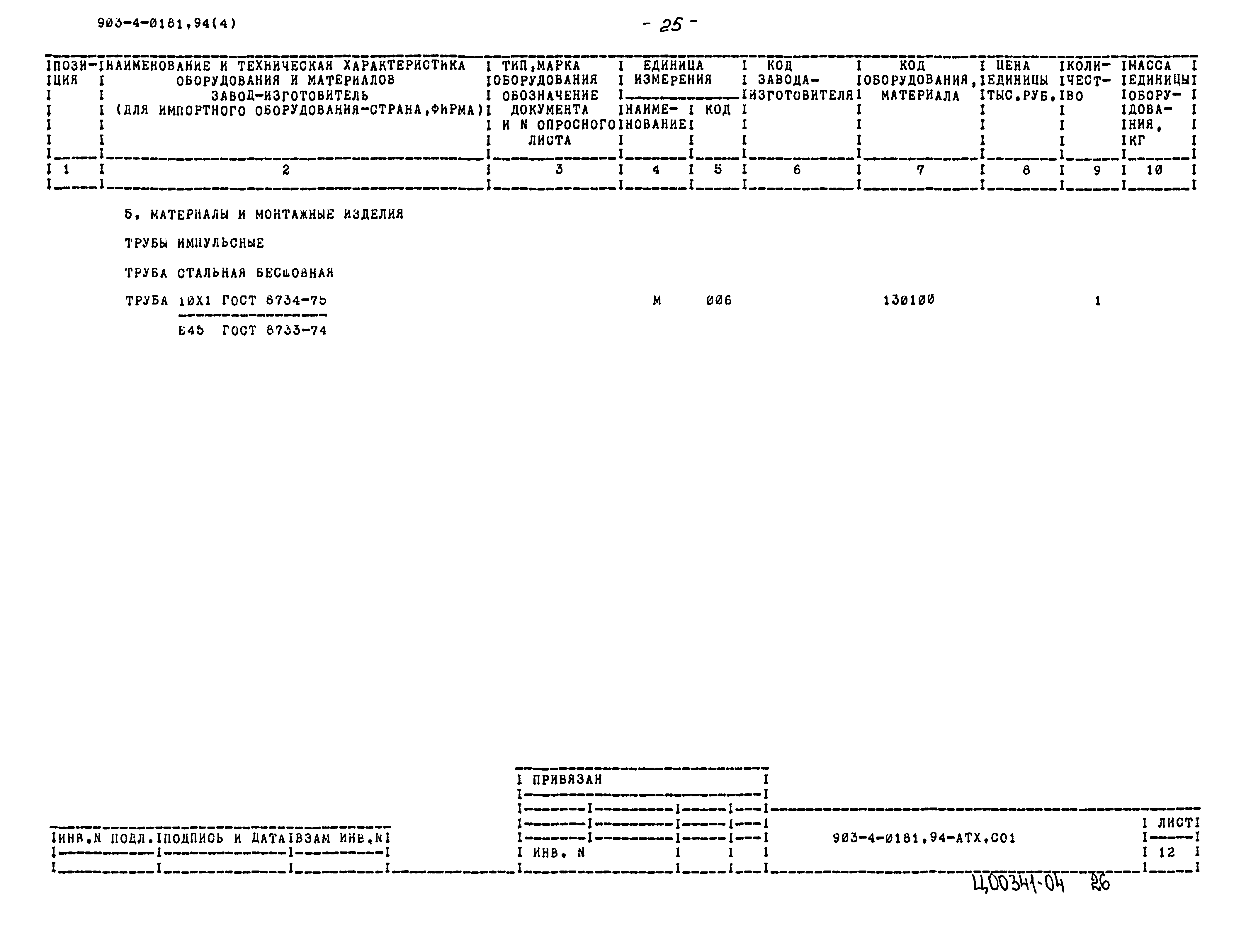 Типовые проектные решения 903-4-0181.94