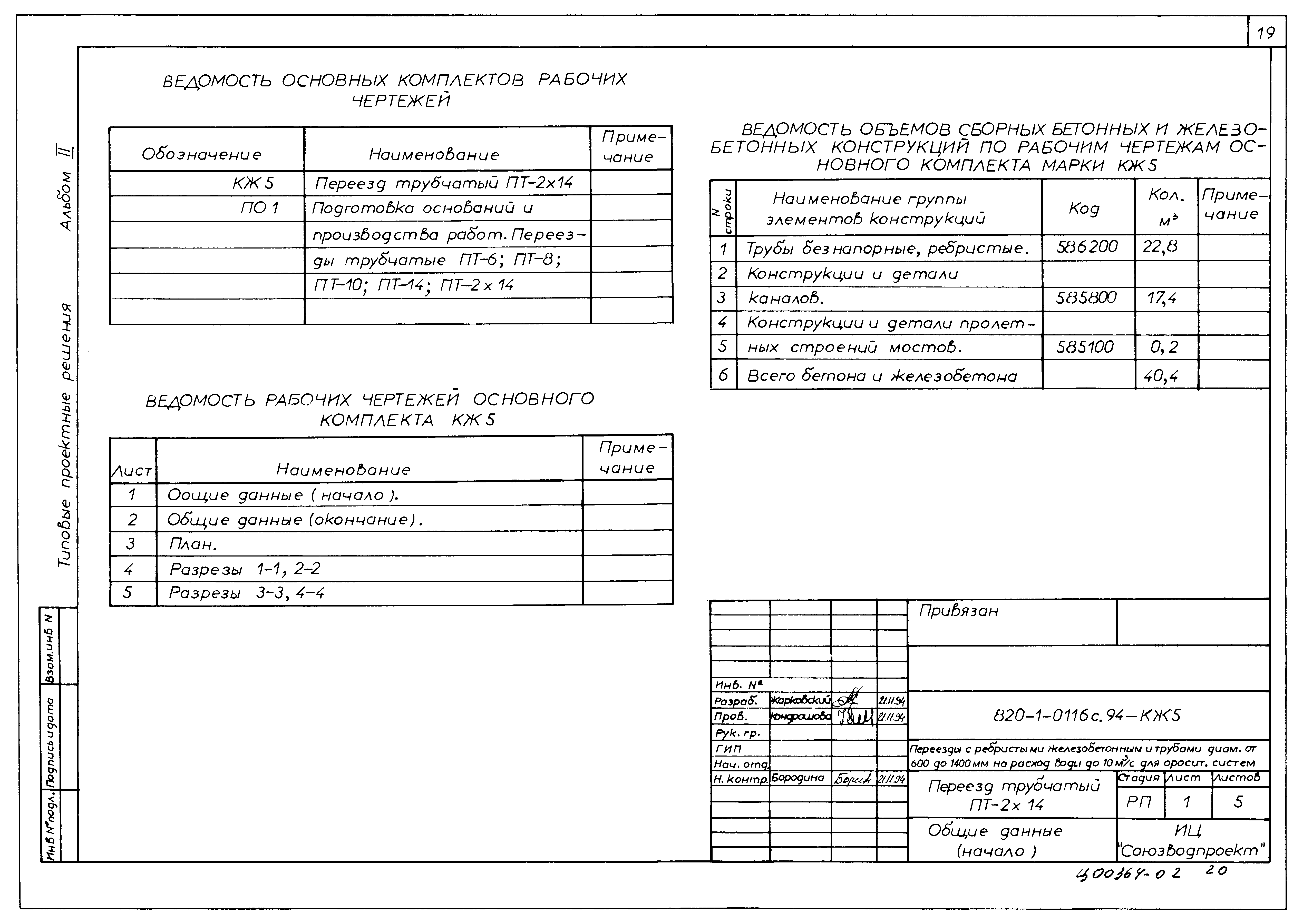 Типовые проектные решения 820-1-0116с.94