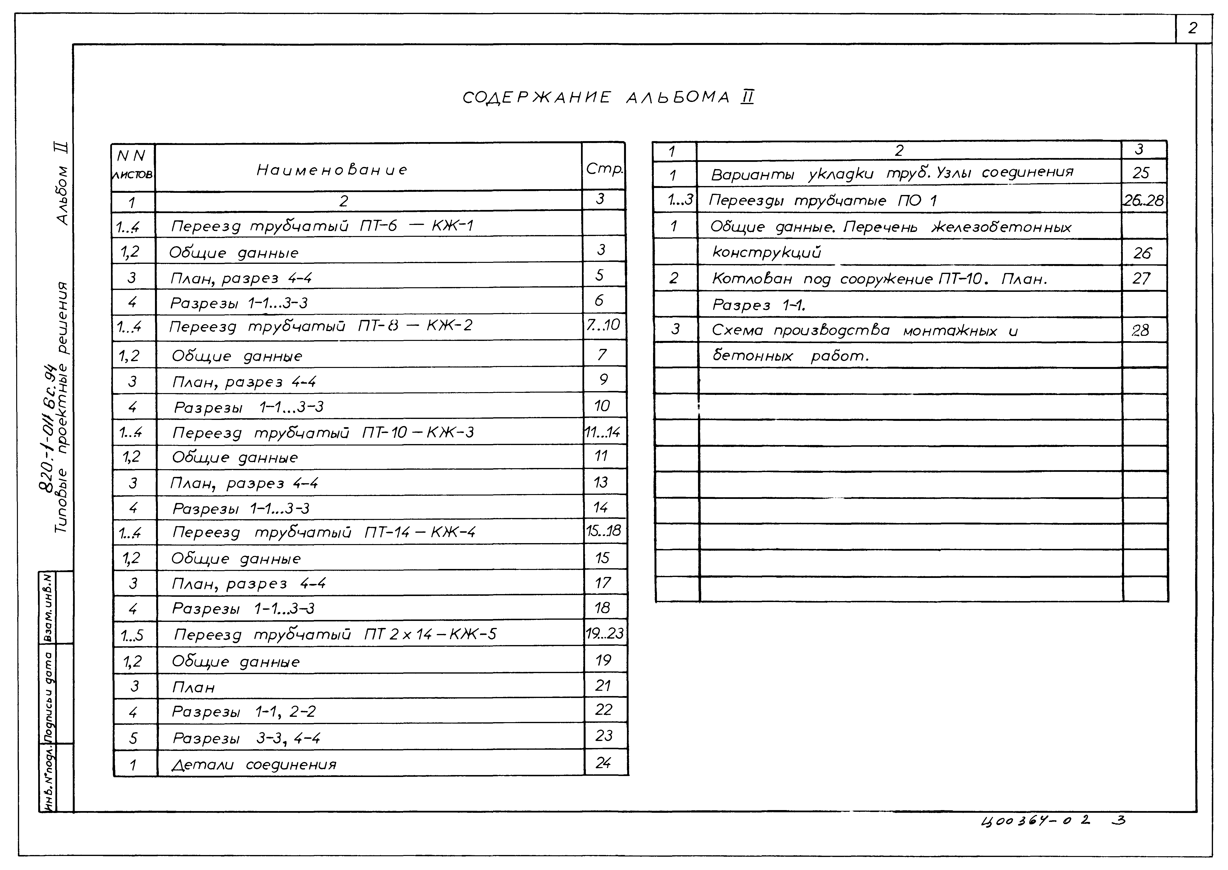Типовые проектные решения 820-1-0116с.94