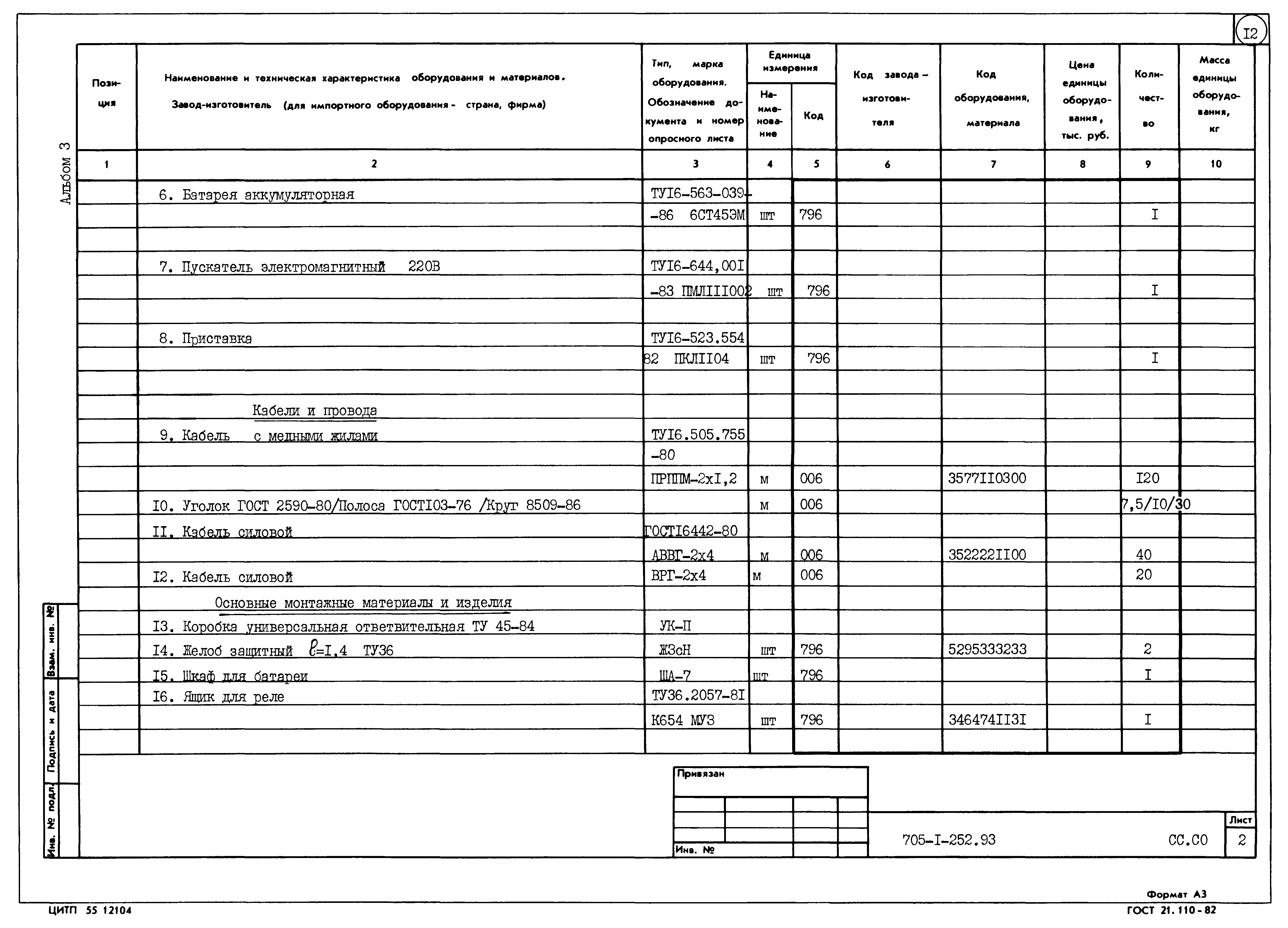 Типовой проект 705-1-252.93