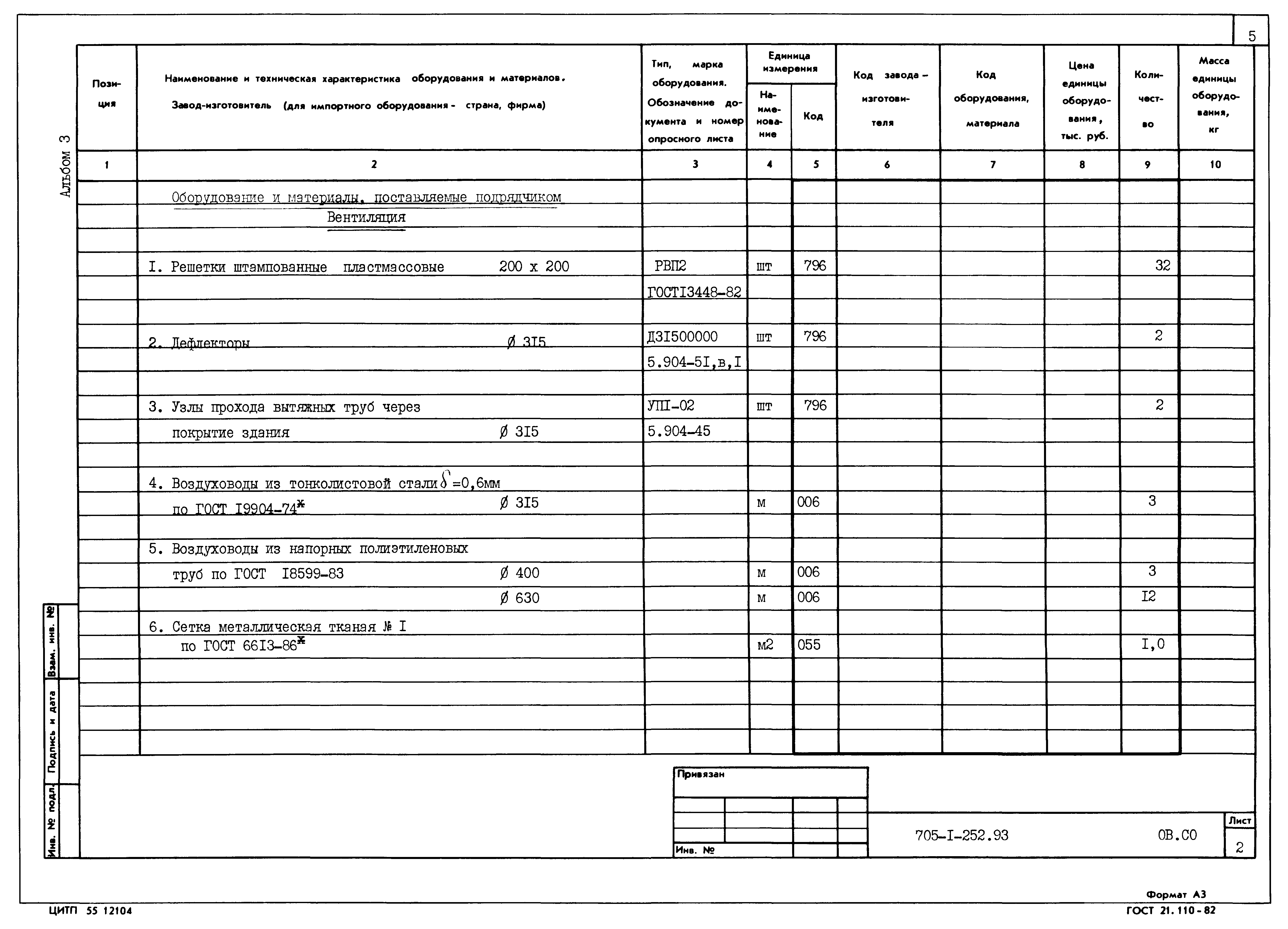 Типовой проект 705-1-252.93